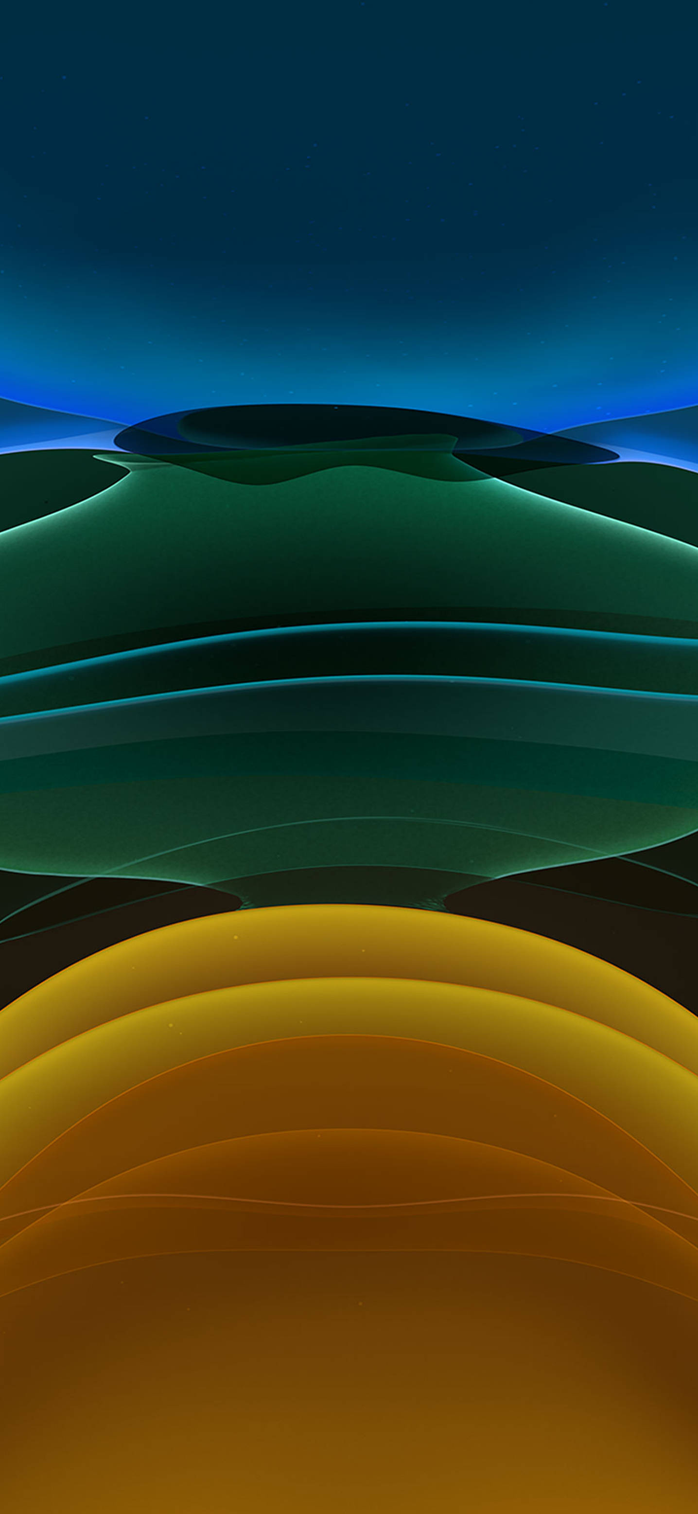 Green And Yellow Abstract iOS 11 Picha ya Ukuta