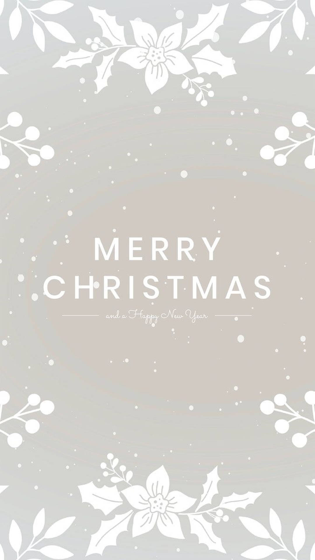 Grey Christmas Aesthetic Greetings Picha ya Ukuta