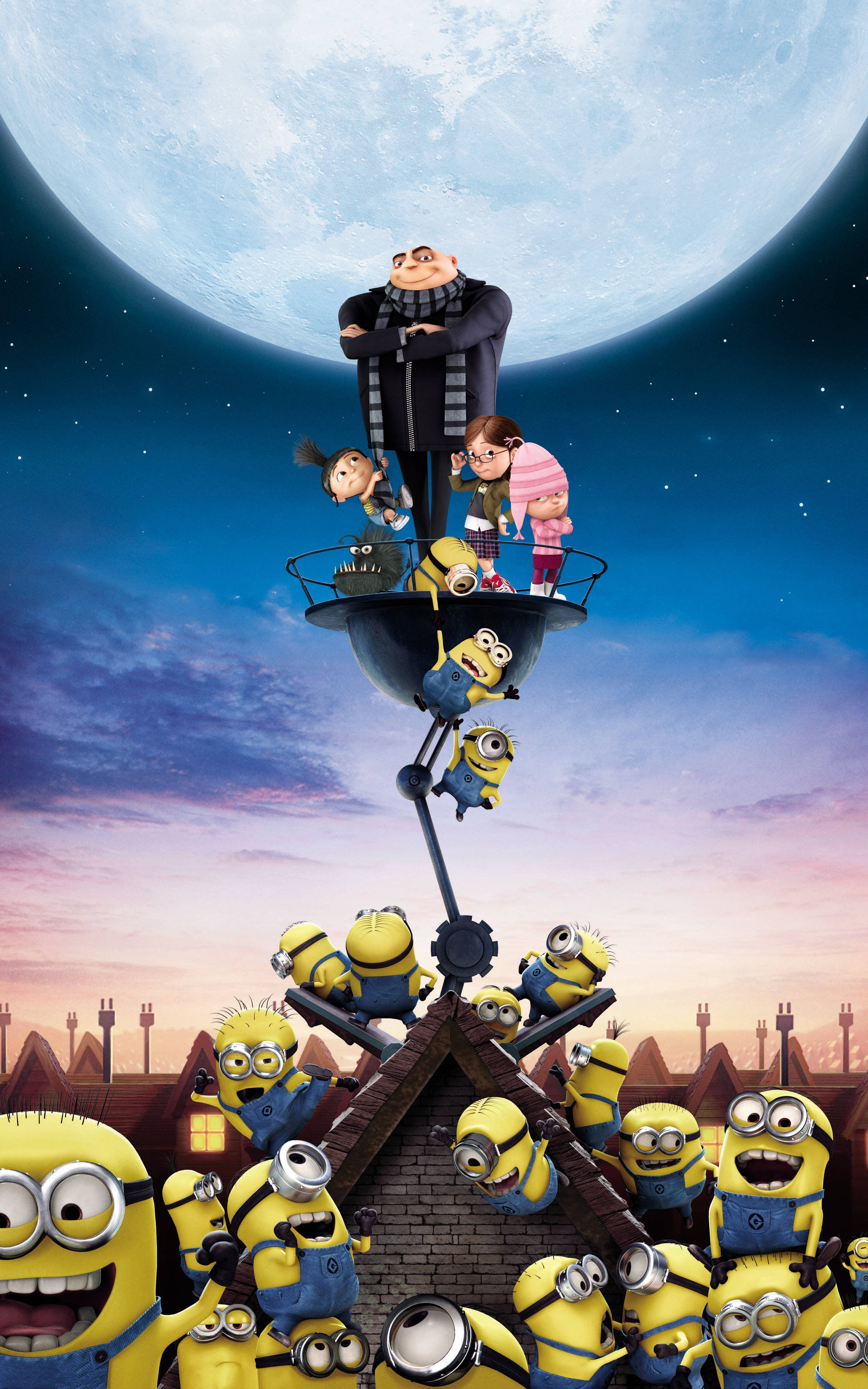 Gru Girls And Minions Picha ya Ukuta