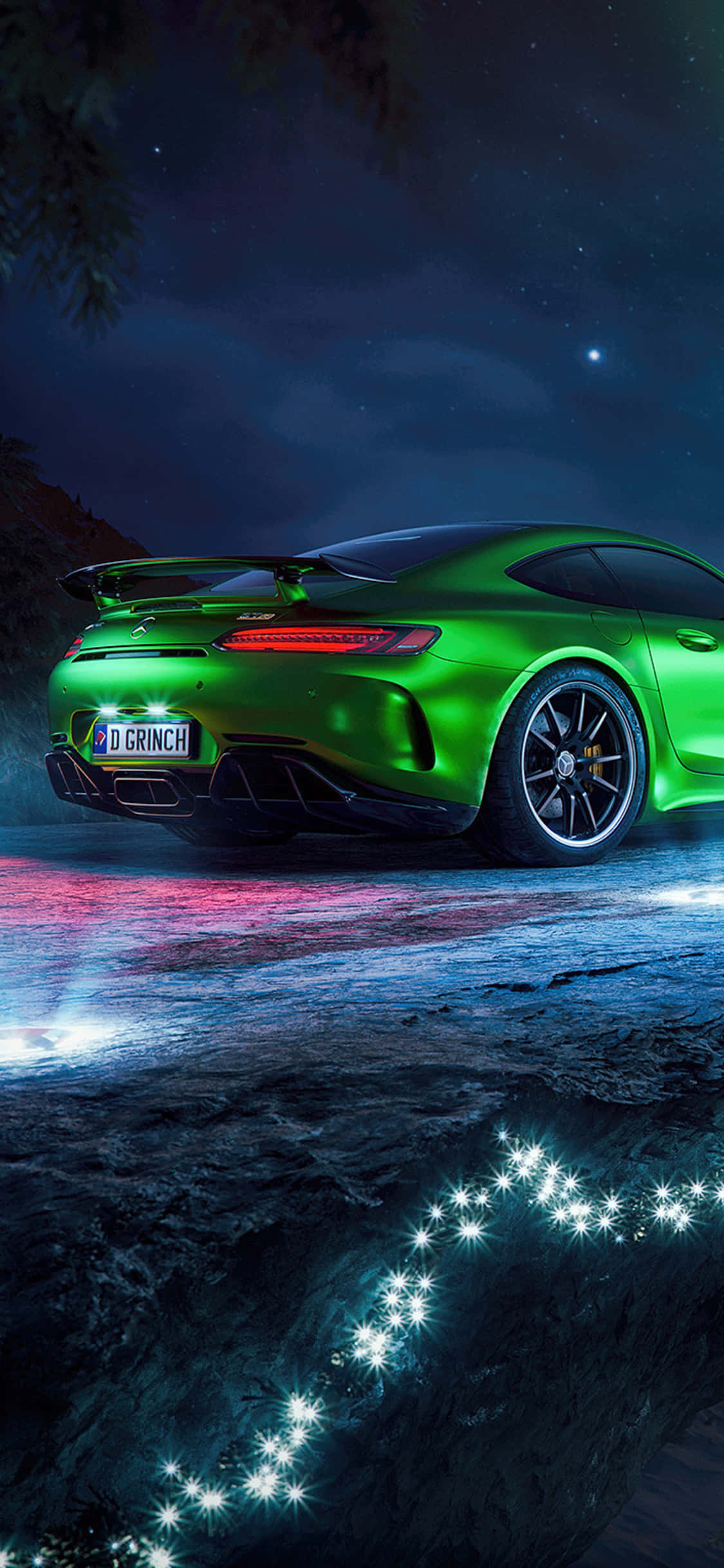 Sura ya GT R Kijani iPhone Xs Mercedes Amg Picha ya Ukuta
