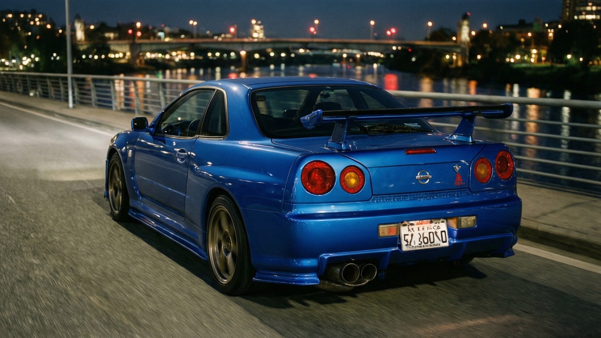 GT-R ya Usiku wa Manane Picha ya Ukuta