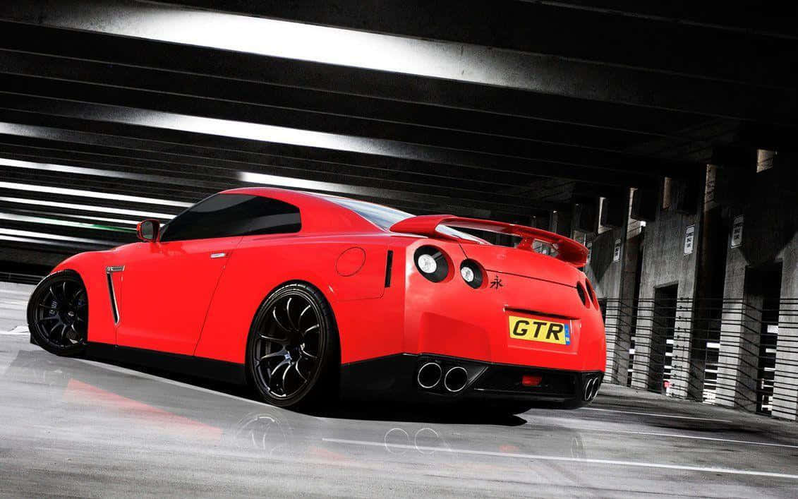 GTR R35 Nyekundu Picha ya Ukuta