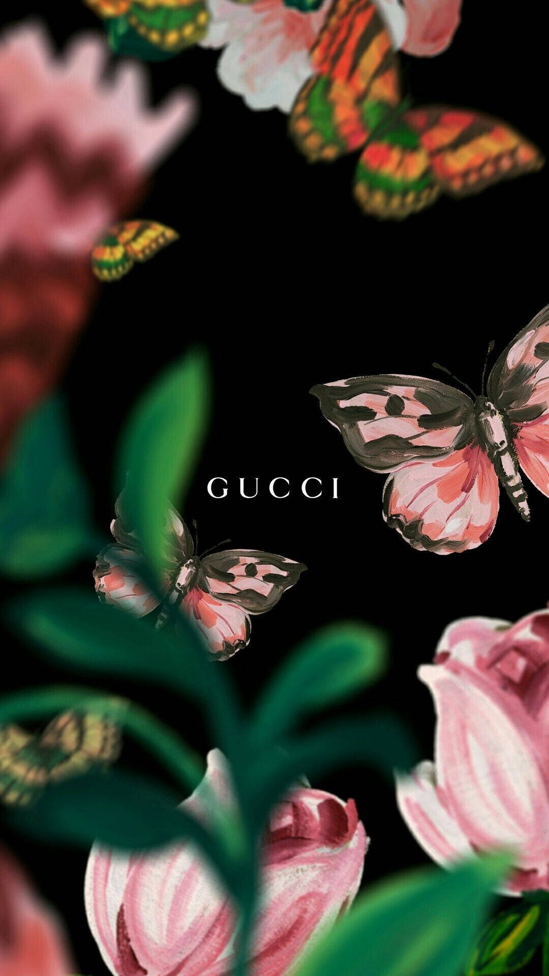 Gucci ya Kipepeo Inayovutia Picha ya Ukuta