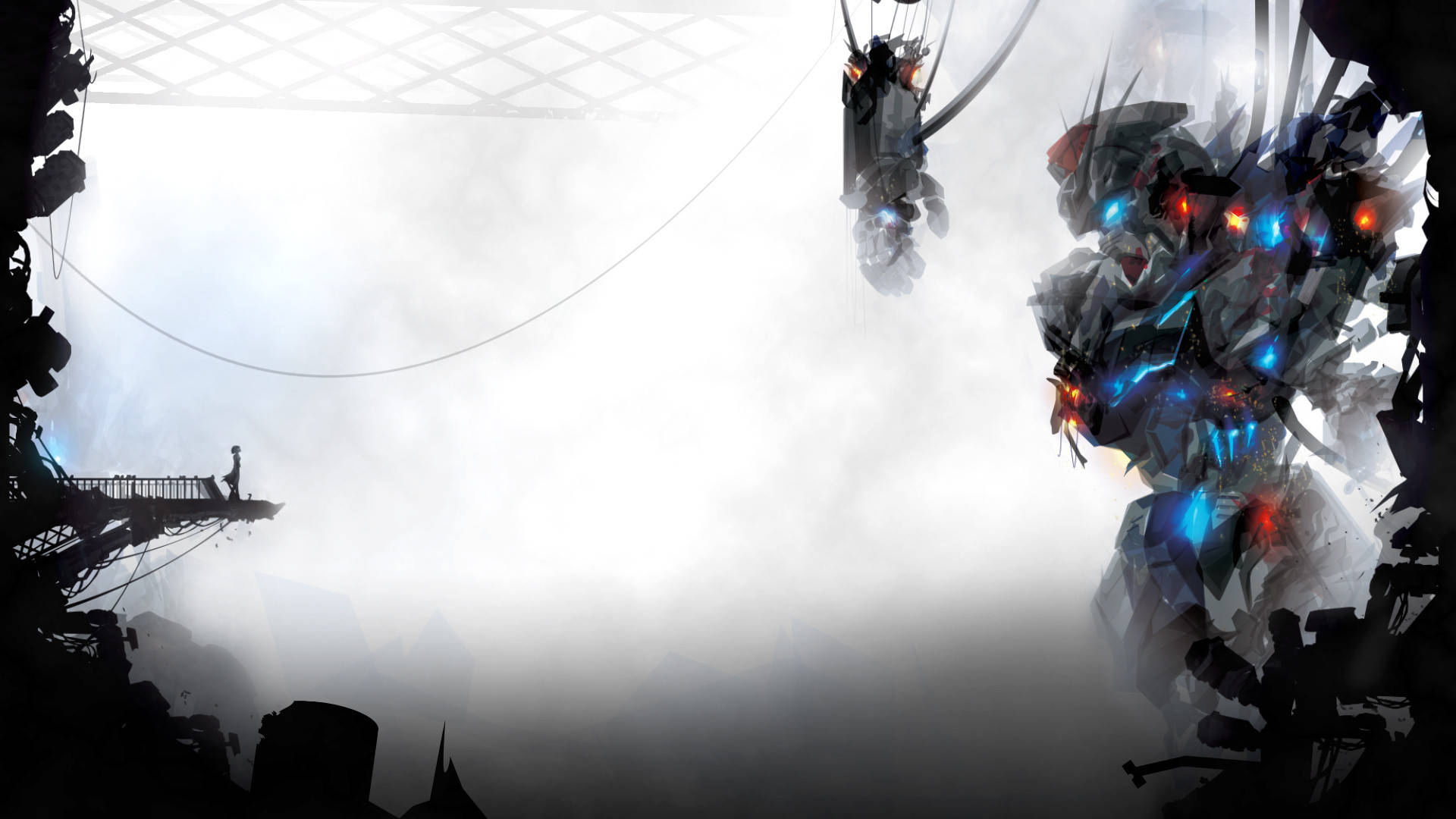 Gundam Iliyoharibiwa ya Mobile Suit Picha ya Ukuta