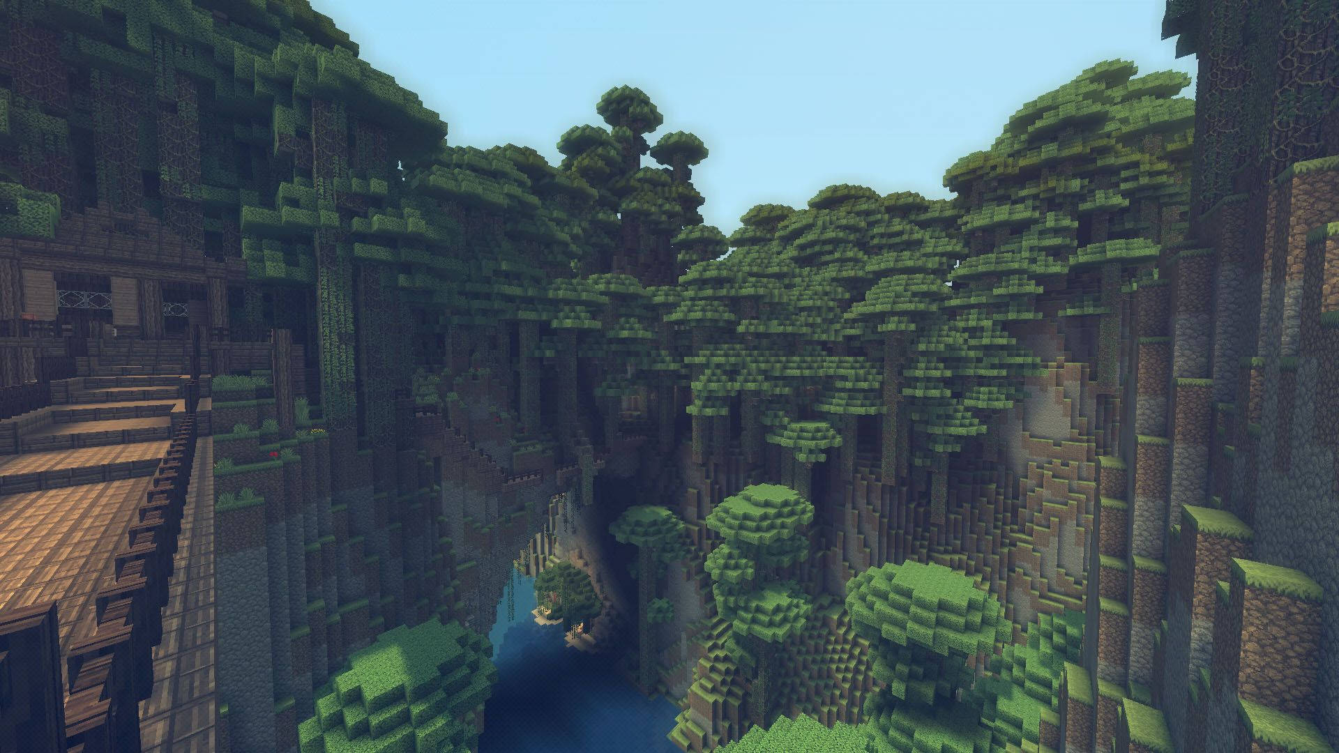 Gundua Msituni katika Minecraft Picha ya Ukuta