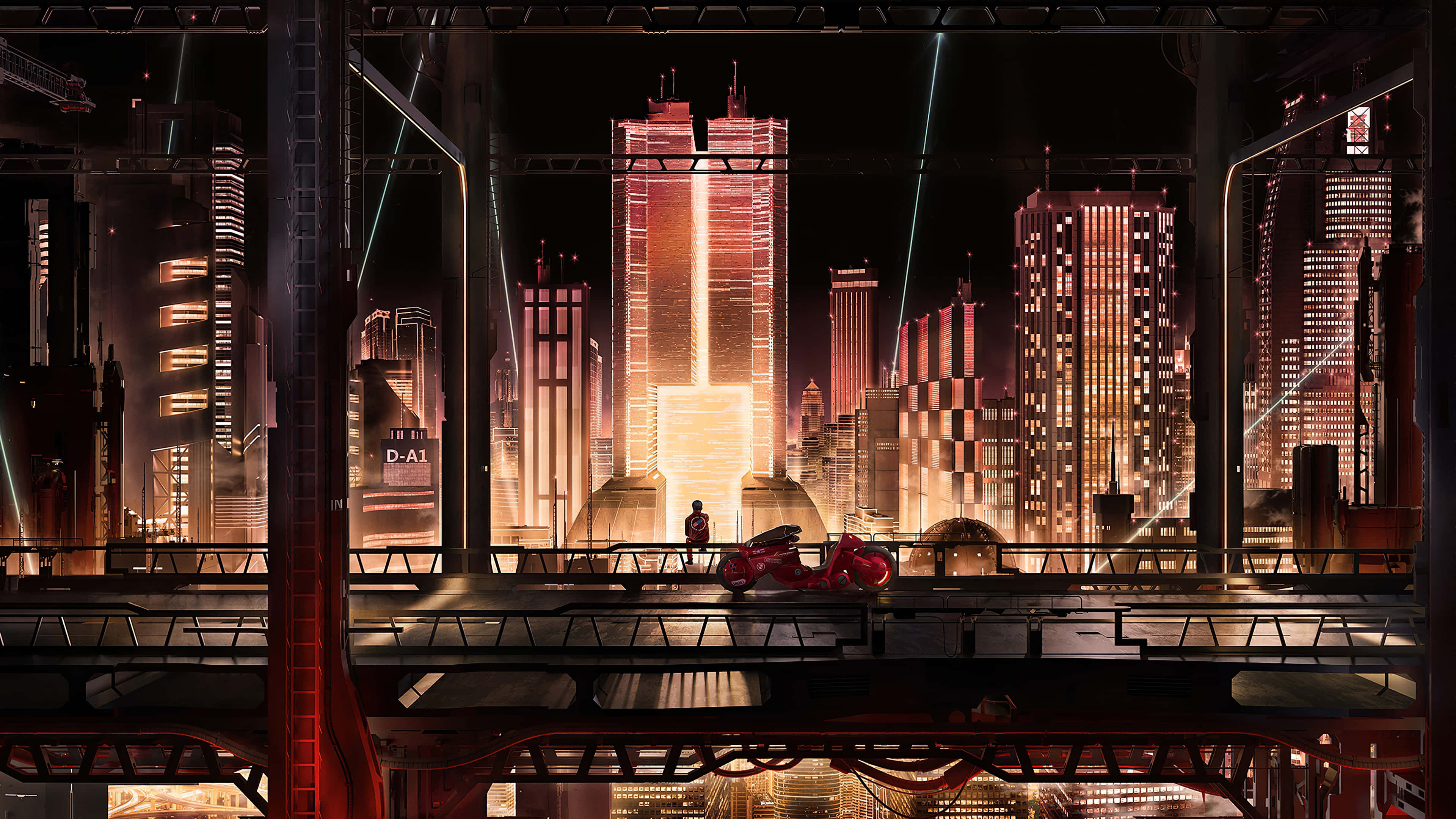Gundua rangi nyororo za maisha katika Anime City Picha ya Ukuta