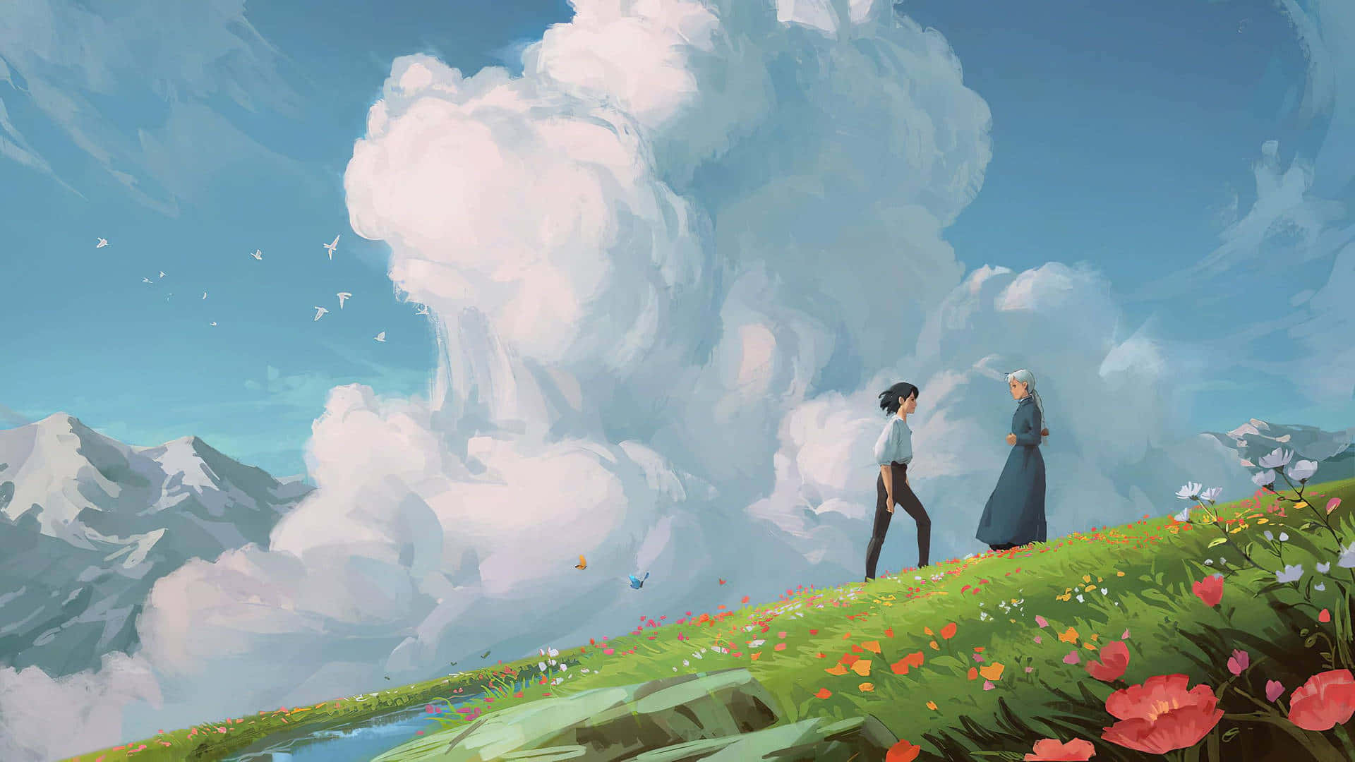 Gundua ulimwengu wa kichawi wa Aesthetic Ghibli Picha ya Ukuta