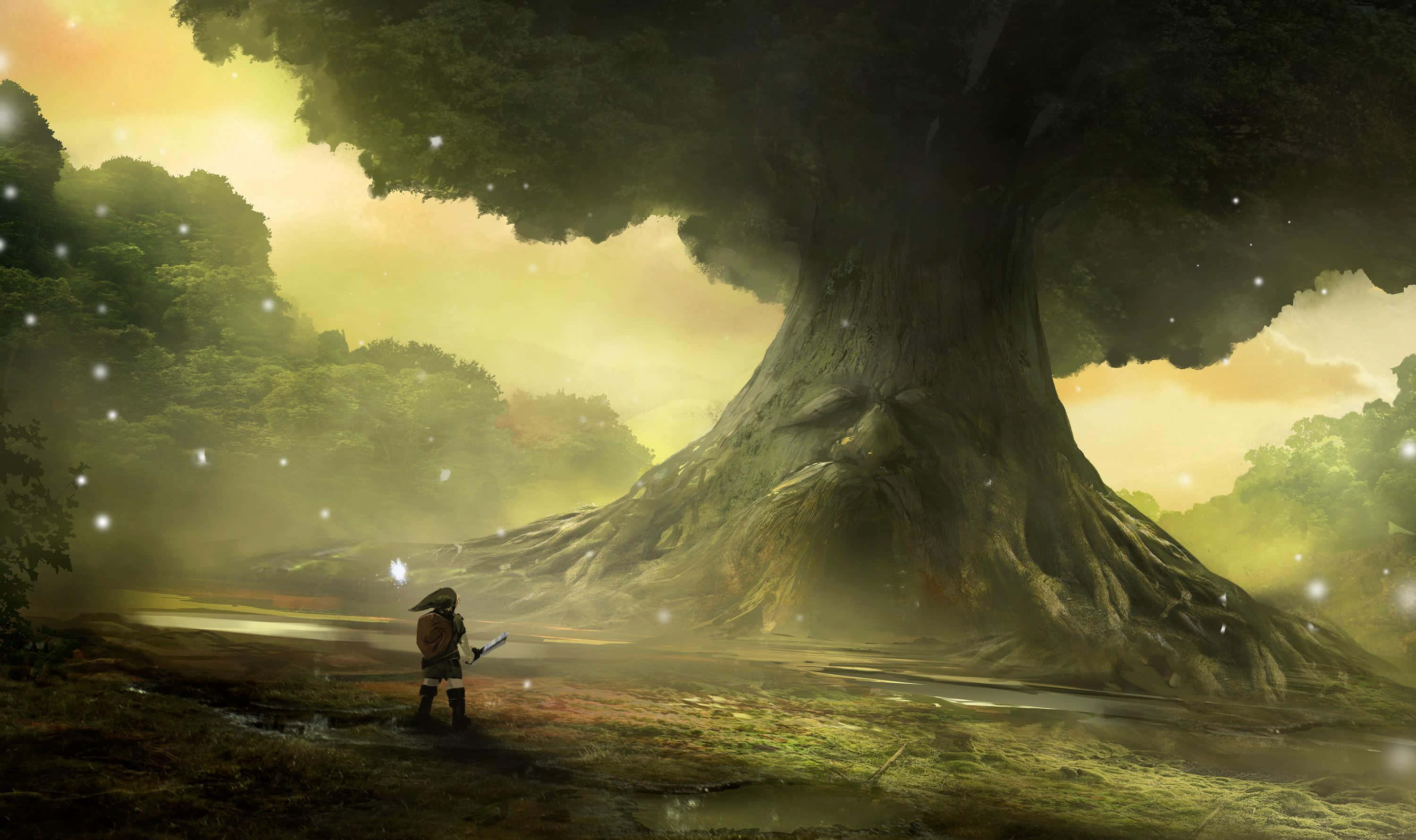 Gundua ulimwengu wa Hyrule katika mfululizo maarufu wa Legend Of Zelda. Picha ya Ukuta