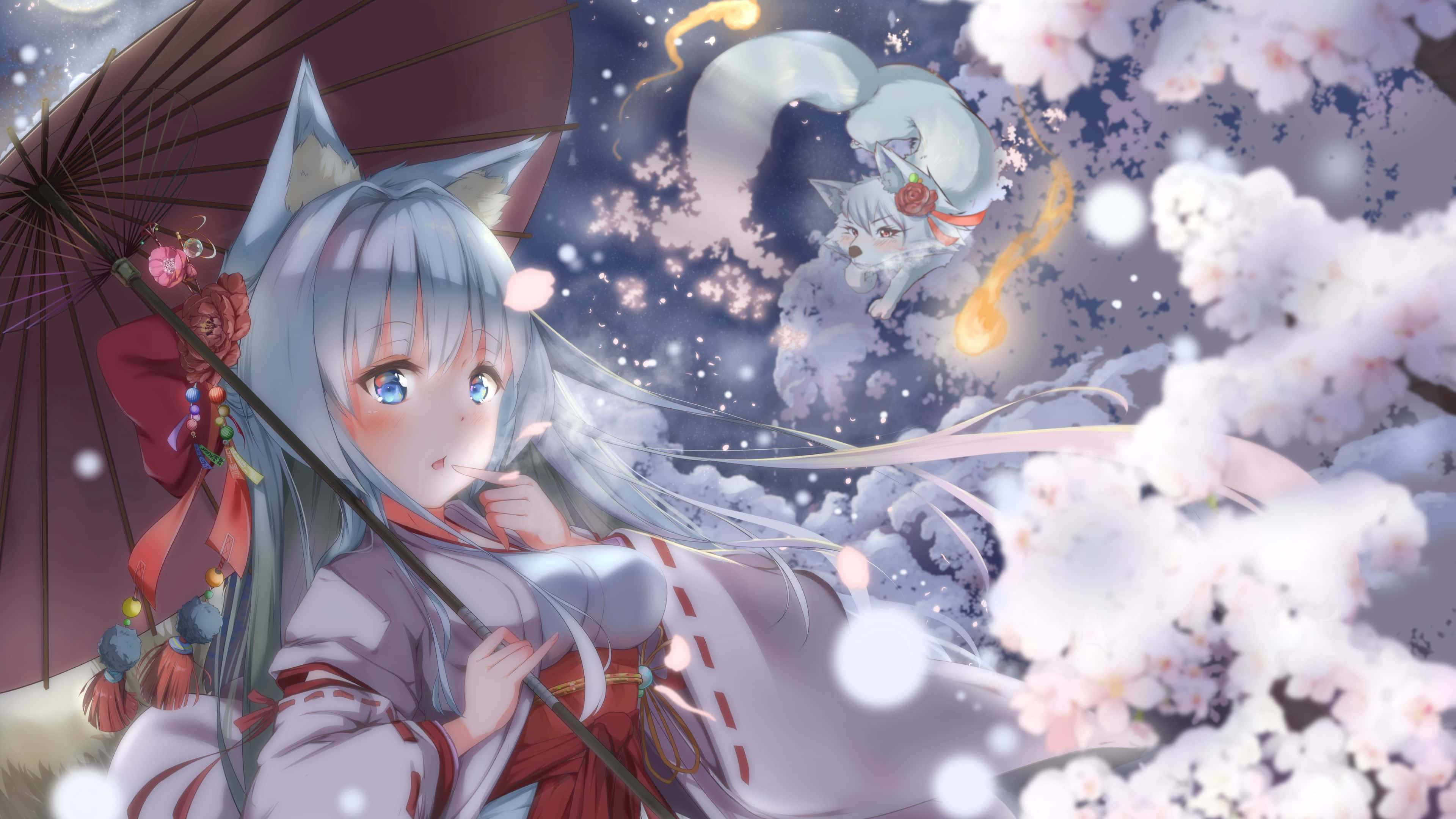 Gundua uzuri wa kuvutia wa Anime katika 4K Picha ya Ukuta