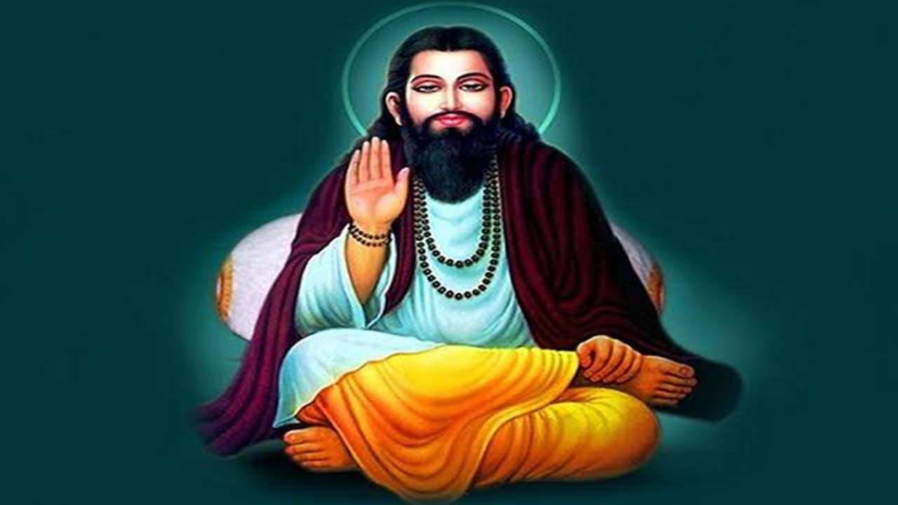Guru Ravidass Mtakatifu Mtakatifu wa Bhakti Picha ya Ukuta