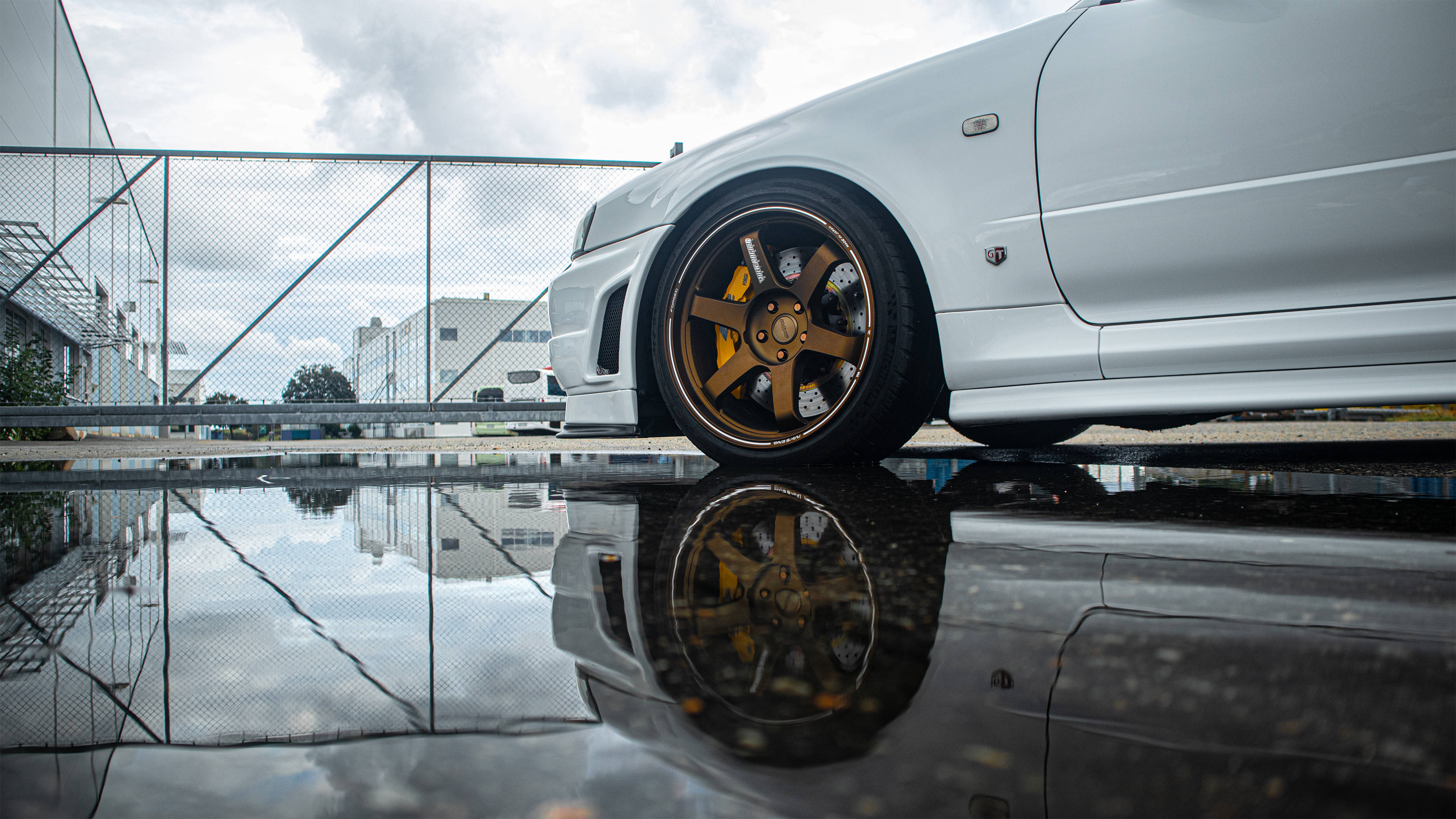 Gurudumu la Nissan Skyline GTR R34 Picha ya Ukuta