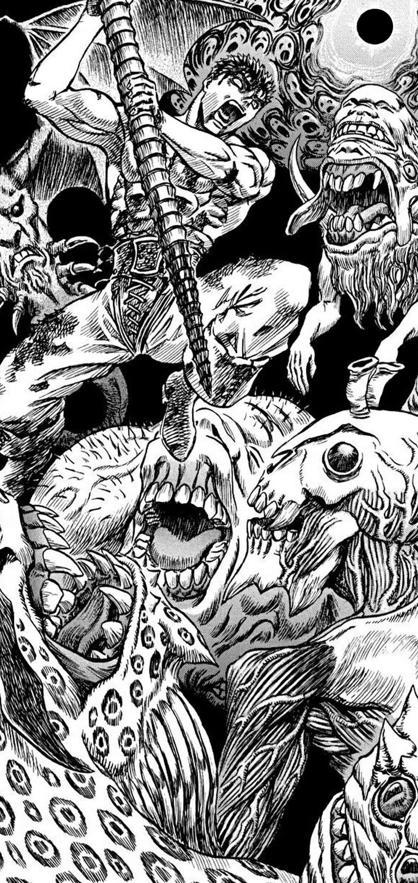 "Guts, Mshujaa Mweusi wa Manga ya Berserk" Picha ya Ukuta