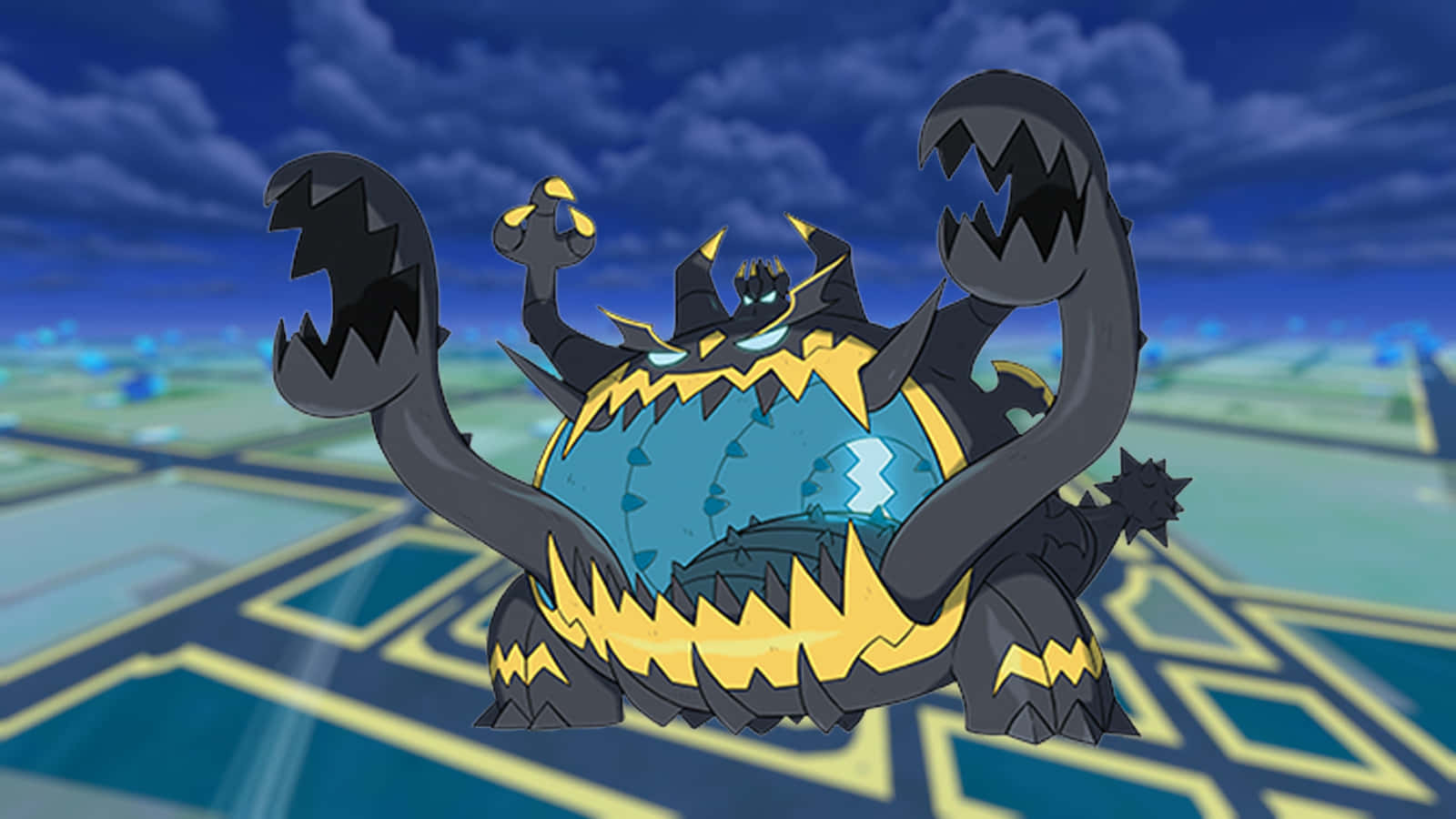 Guzzlord Pokemon Go Usiku wa Anga Picha ya Ukuta
