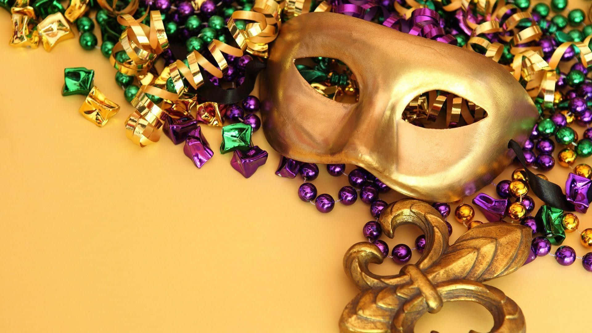 Gwaraza la Mardi Gras la Sherehe Picha ya Ukuta
