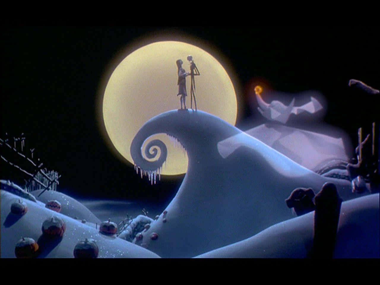 Hadithi Isiyo na Muda ya The Nightmare Before Christmas Picha ya Ukuta