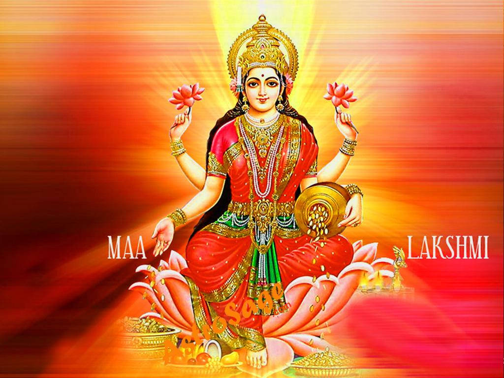 Hadithi ya Kihindu Maa Lakshmi Picha ya Ukuta