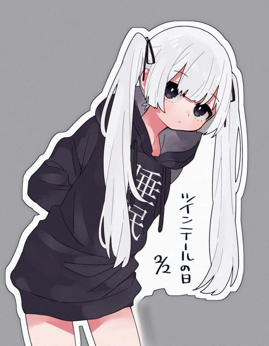 Hakuna kitu bora kuliko kukumbatiana katika Hoodie hii ya Anime Girl yenye starehe Picha ya Ukuta