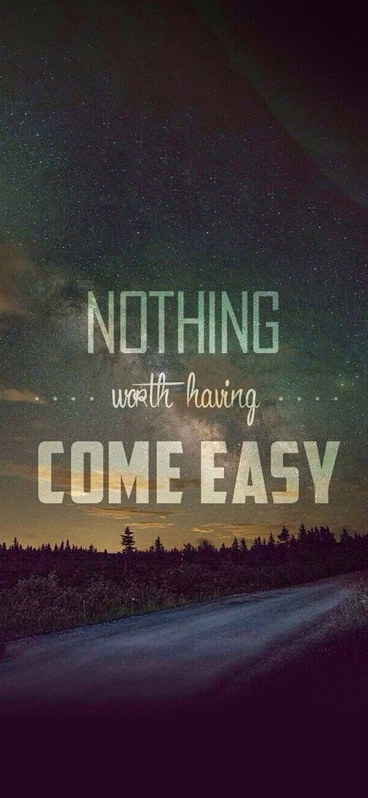 Hakuna Kitu Kuja Rahisi Motivational iPhone Picha ya Ukuta
