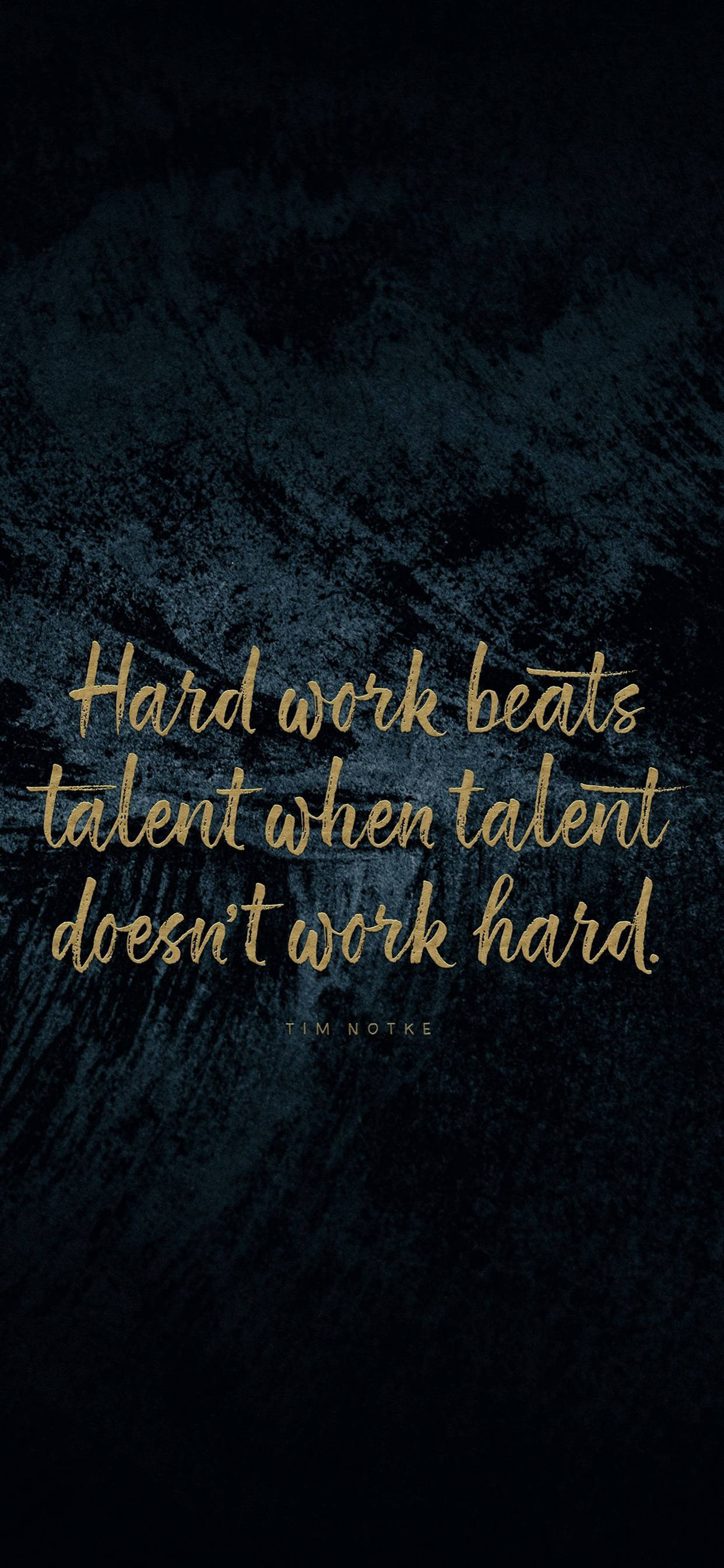 Hard Work And Talent Motivational iPhone Picha ya Ukuta