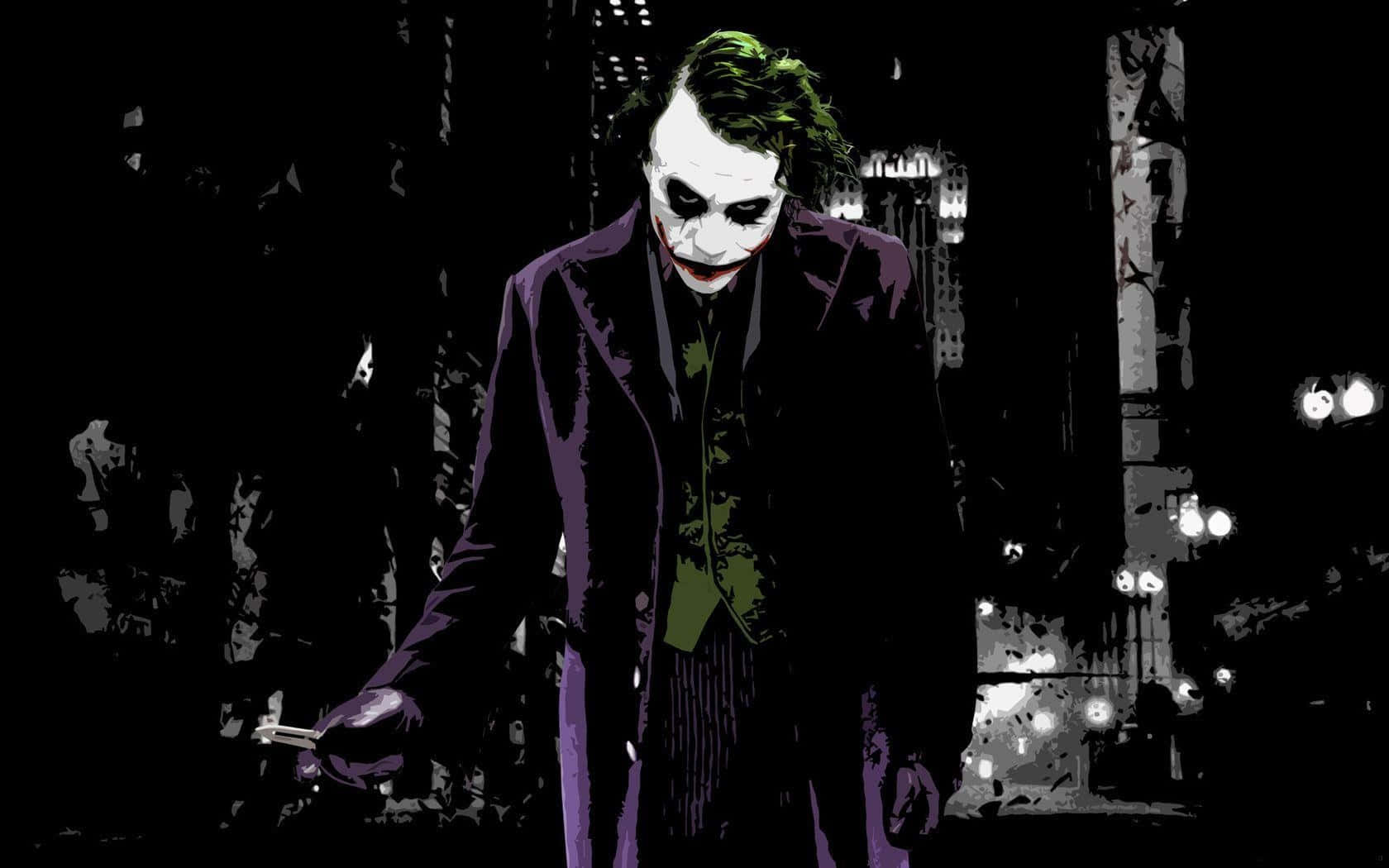 Hariri ya Sanaa ya Dijitali Joker Hatari Picha ya Ukuta
