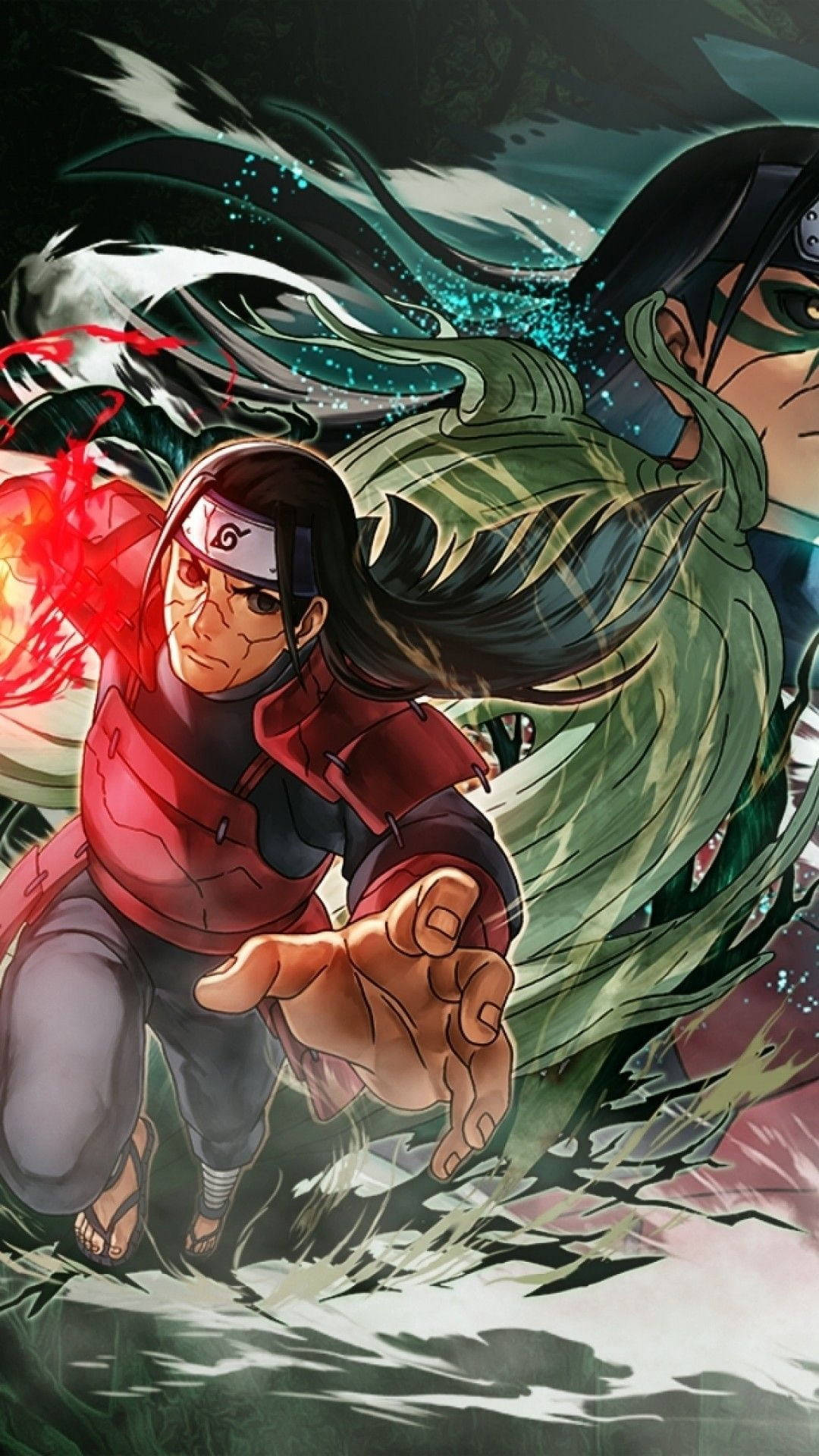 Hashirama Senju Na Nywele Ndefu Picha ya Ukuta