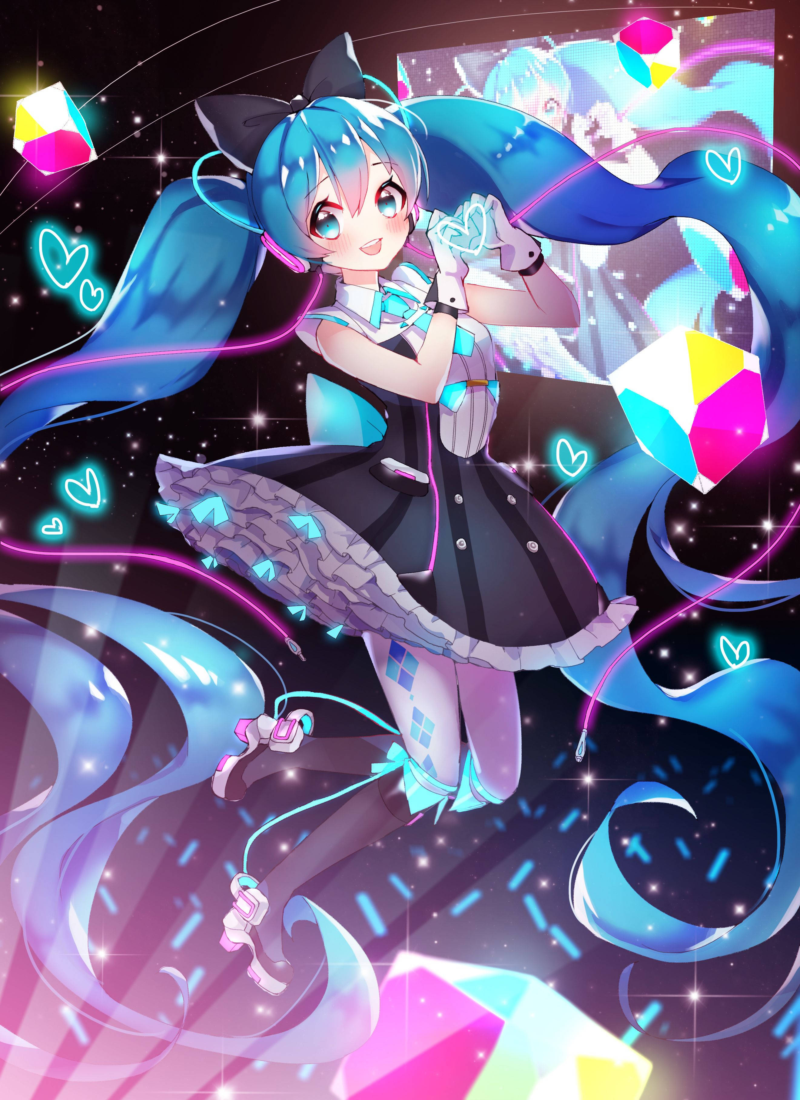 Hatsune Miku Captivating Fans With Her Beauty Picha ya Ukuta