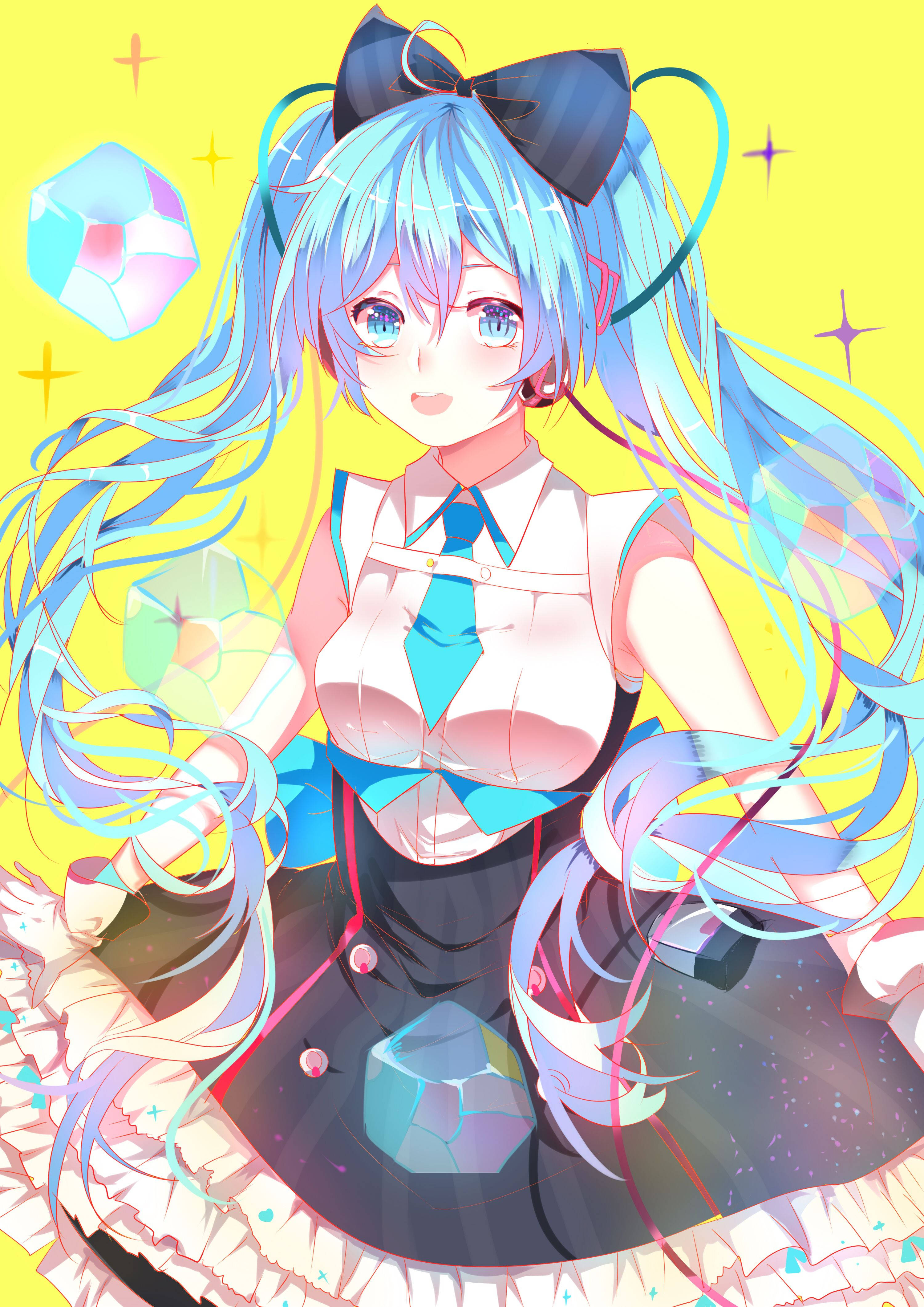Hatsune Miku, VOCALOID phenom na mwenyekiti wa pop dijitali Picha ya Ukuta