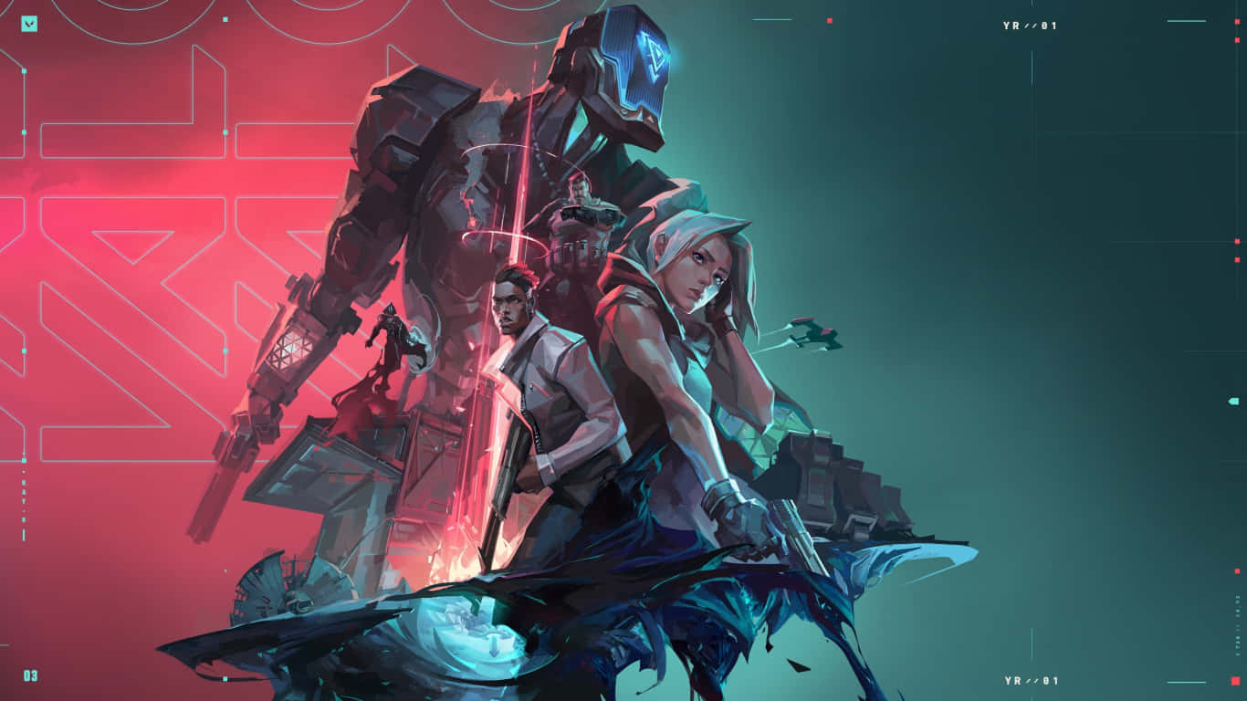 Hatua kali za Valorant kwenye 1366x768 Picha ya Ukuta