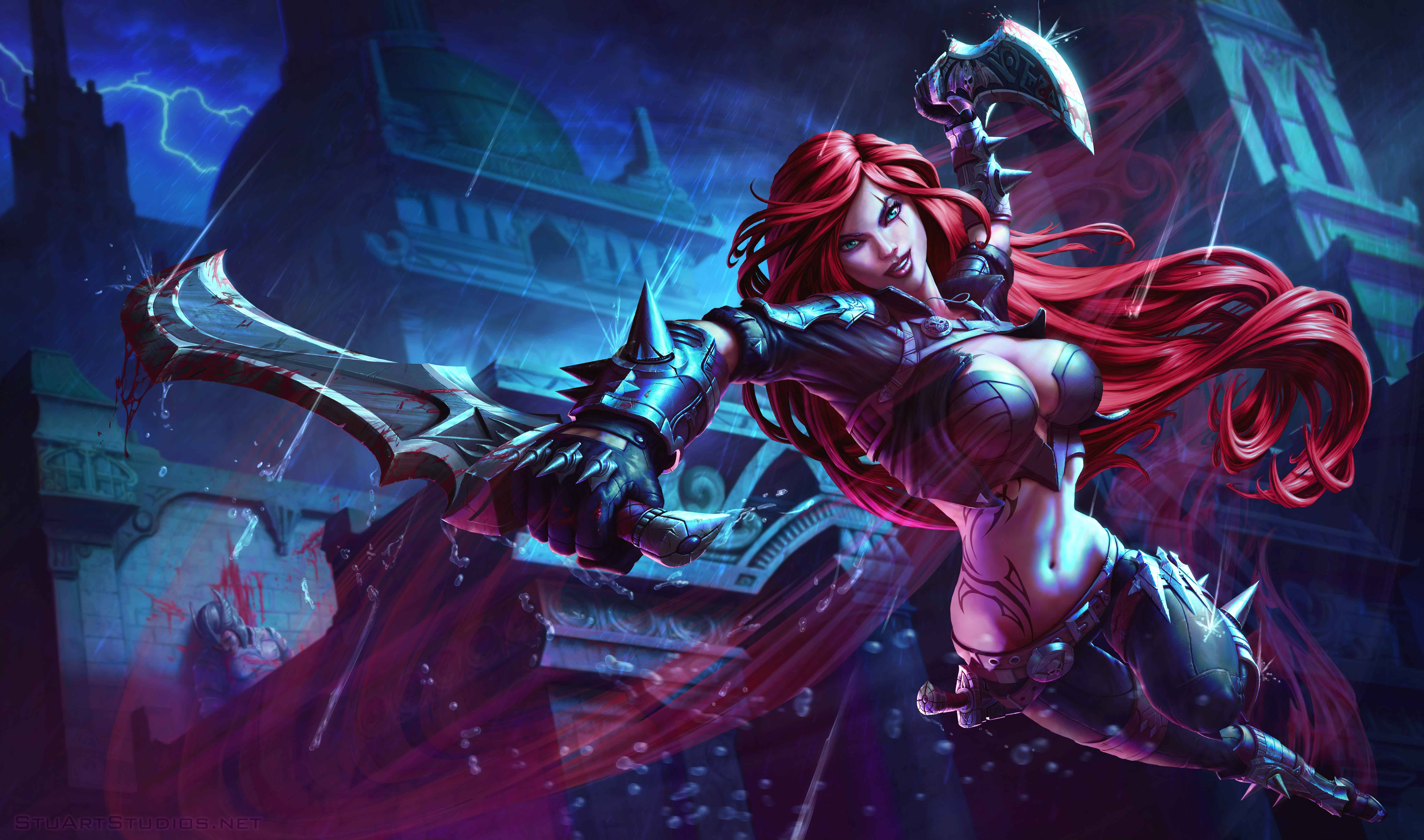 Hatua ya Katarina katika Michezo ya 4K Picha ya Ukuta