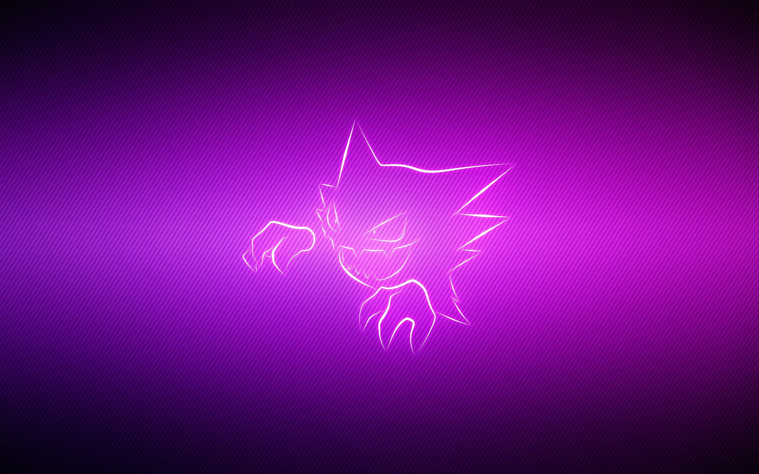 Haunter Pokemon Katika Ukungu wa Zambarau Wenye Siri Picha ya Ukuta