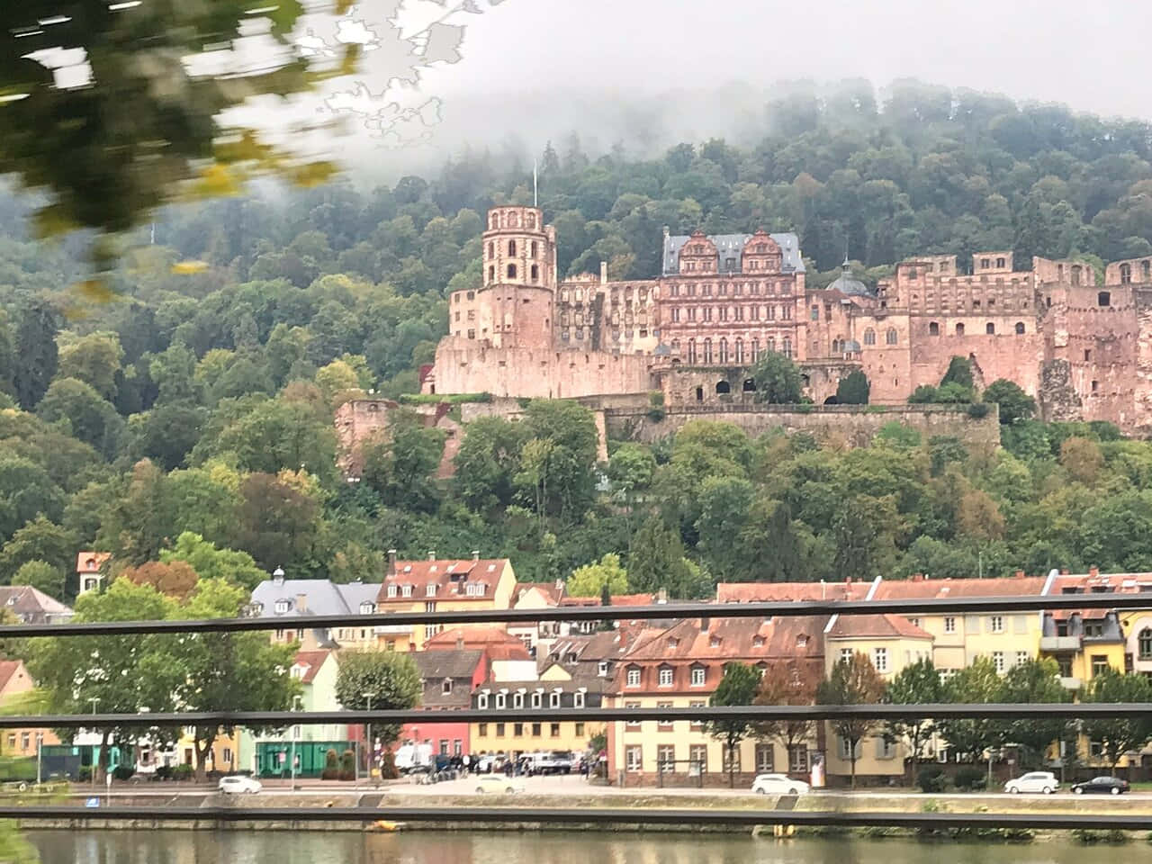 Heidelberg Castle Juu Ya Mlima Wa Jettenbuhl Picha ya Ukuta