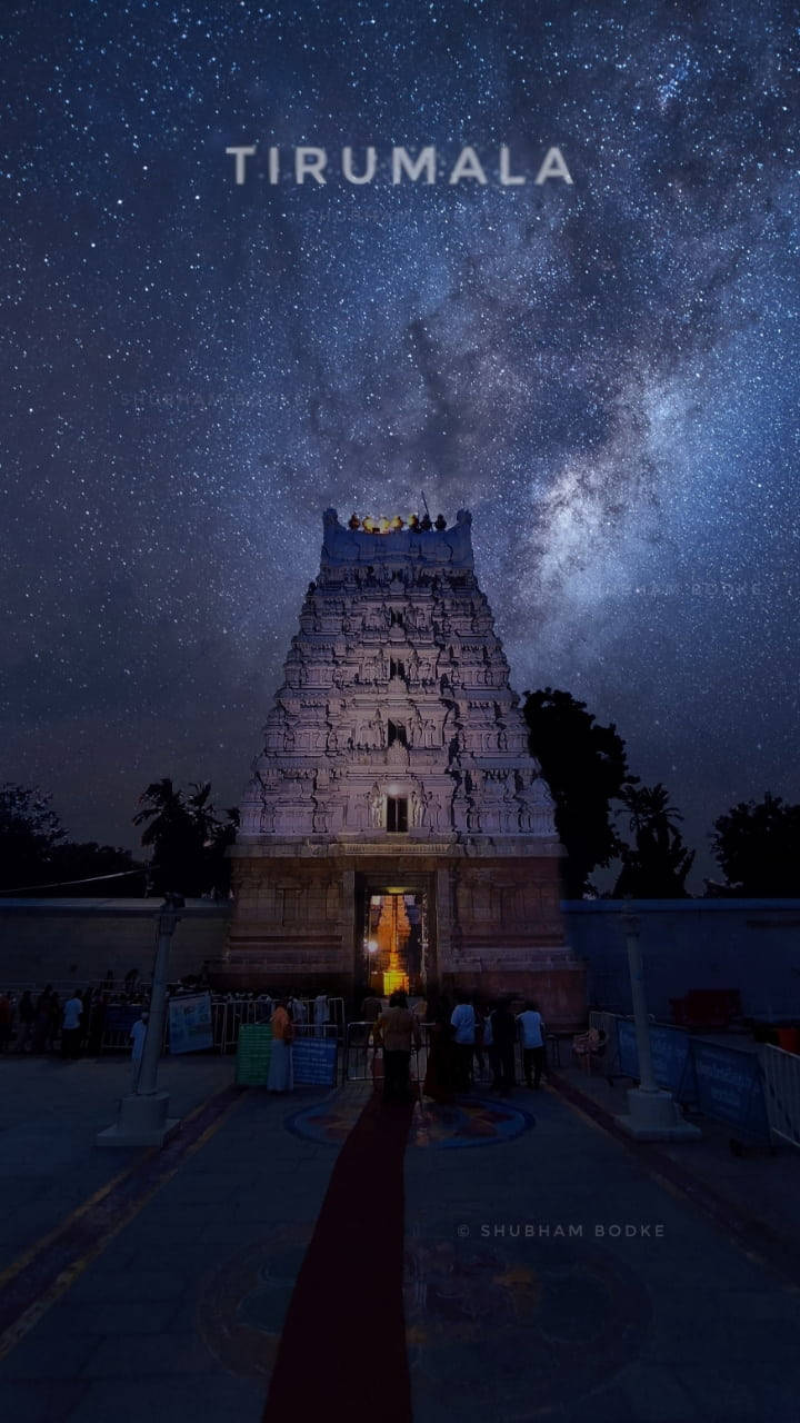 Hekalu la Tirupati Balaji la Galaksi Picha ya Ukuta