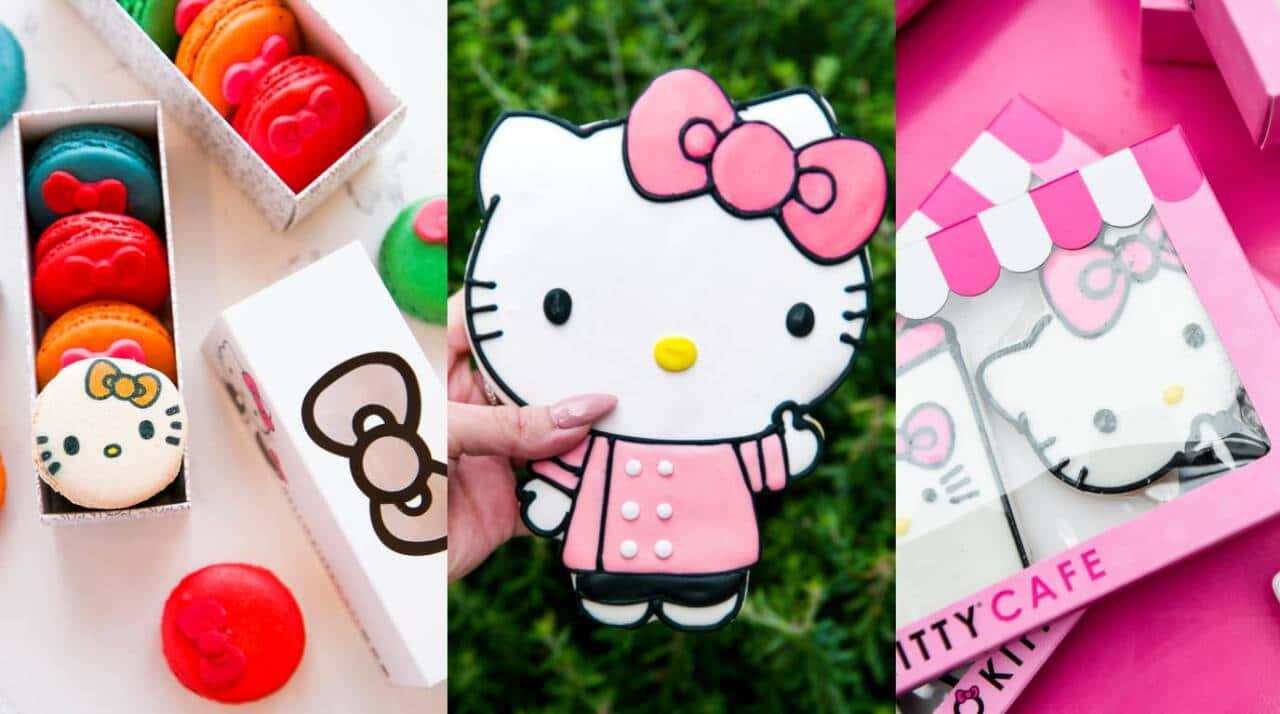 Hello Kitty Akionyesha Upande Wake Mtamu Picha ya Ukuta