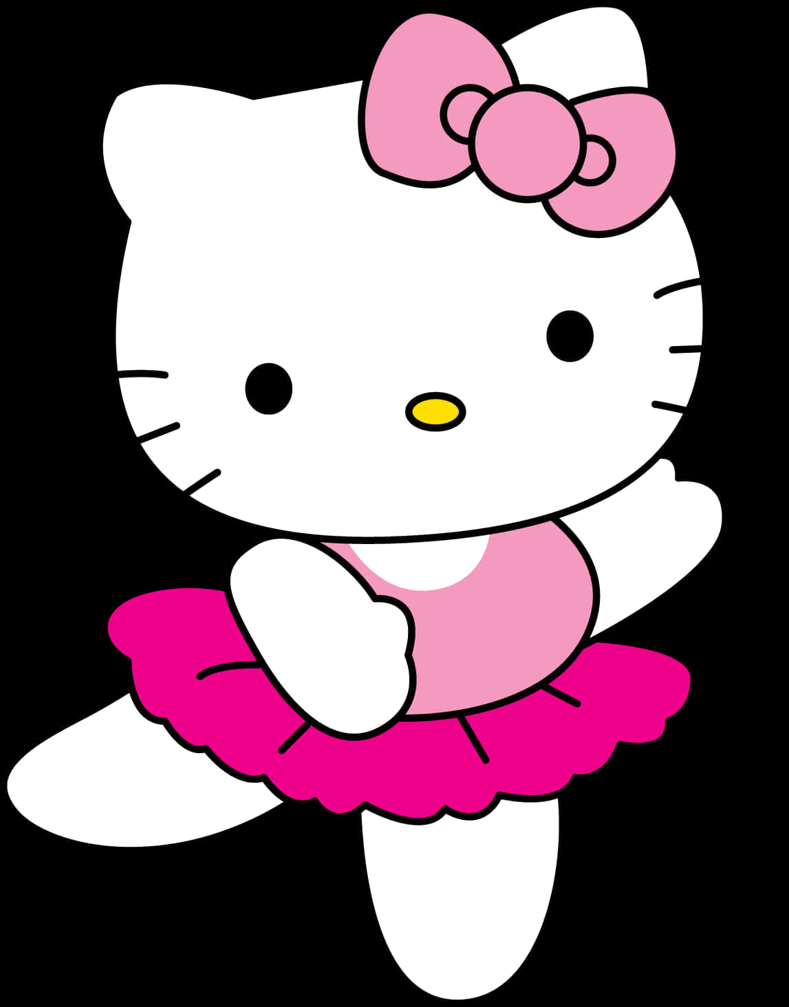 Hello Kitty Ballerina Vekta Picha ya Ukuta