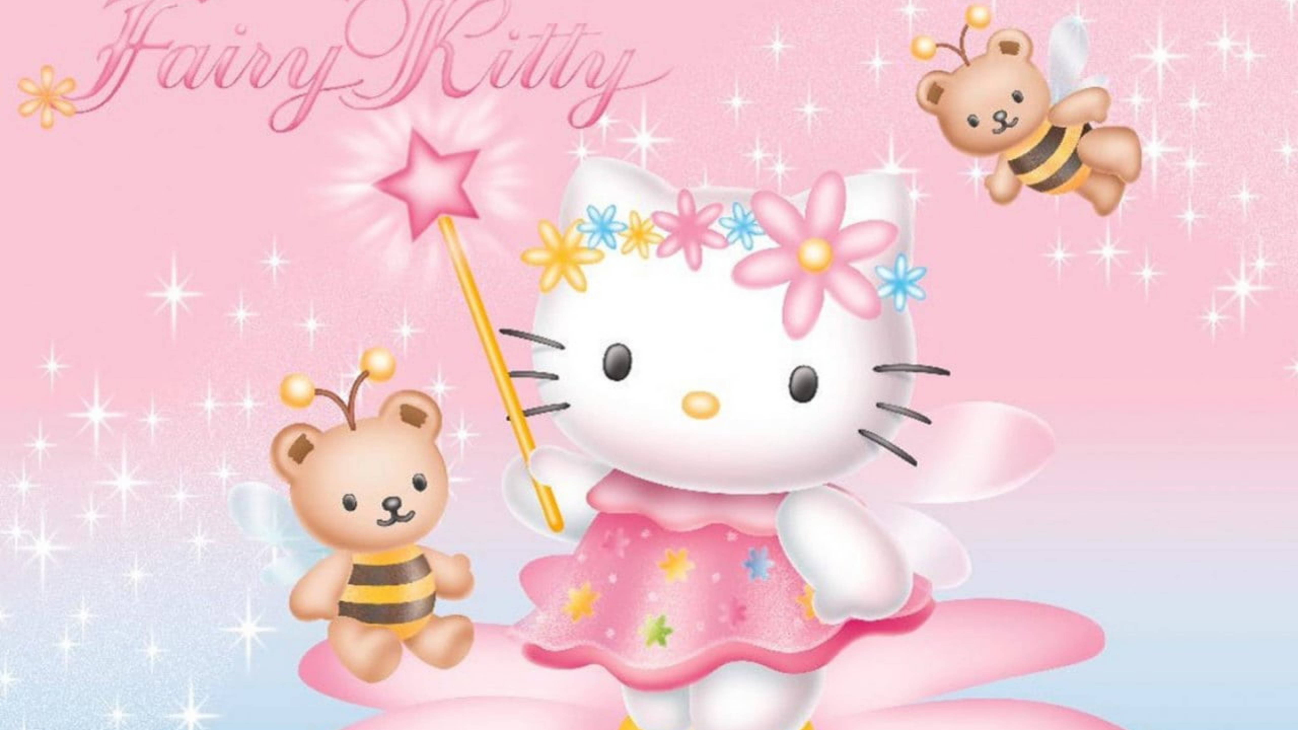 Hello Kitty Fairy Pinki Picha ya Ukuta