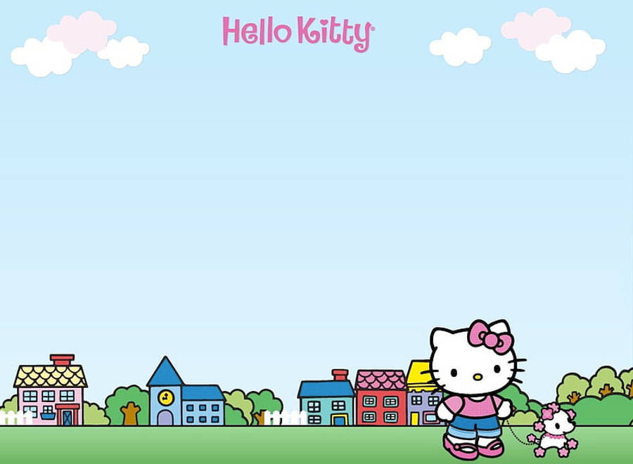 Hello Kitty Kutembea Kwa Aesthetic Picha ya Ukuta