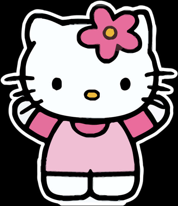 Hello Kitty Mwonekano wa Kawaida Picha ya Ukuta