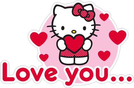 Hello Kitty Nakupenda Graphic Picha ya Ukuta