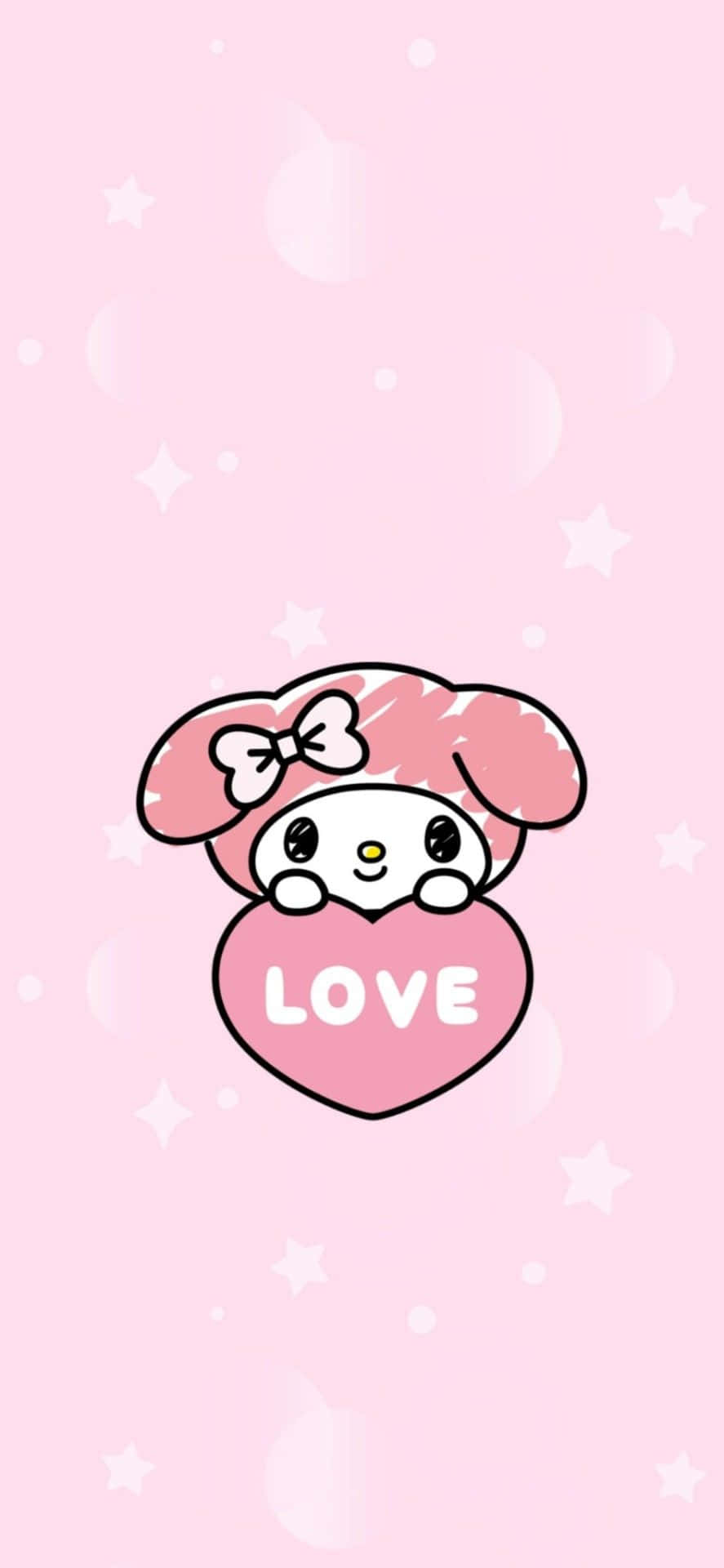 hello kitty wallpaper with a pink background Picha ya Ukuta