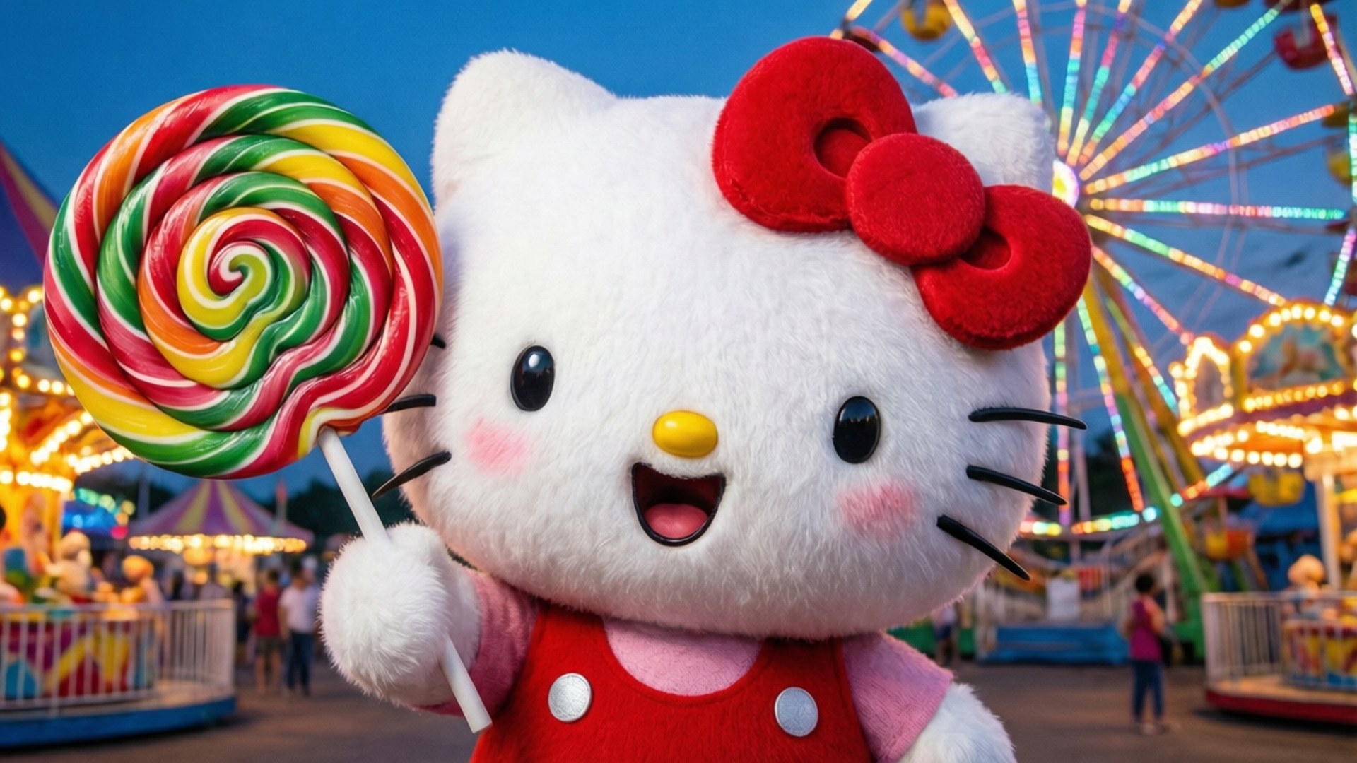 Hello Kitty ya Sherehe Picha ya Ukuta