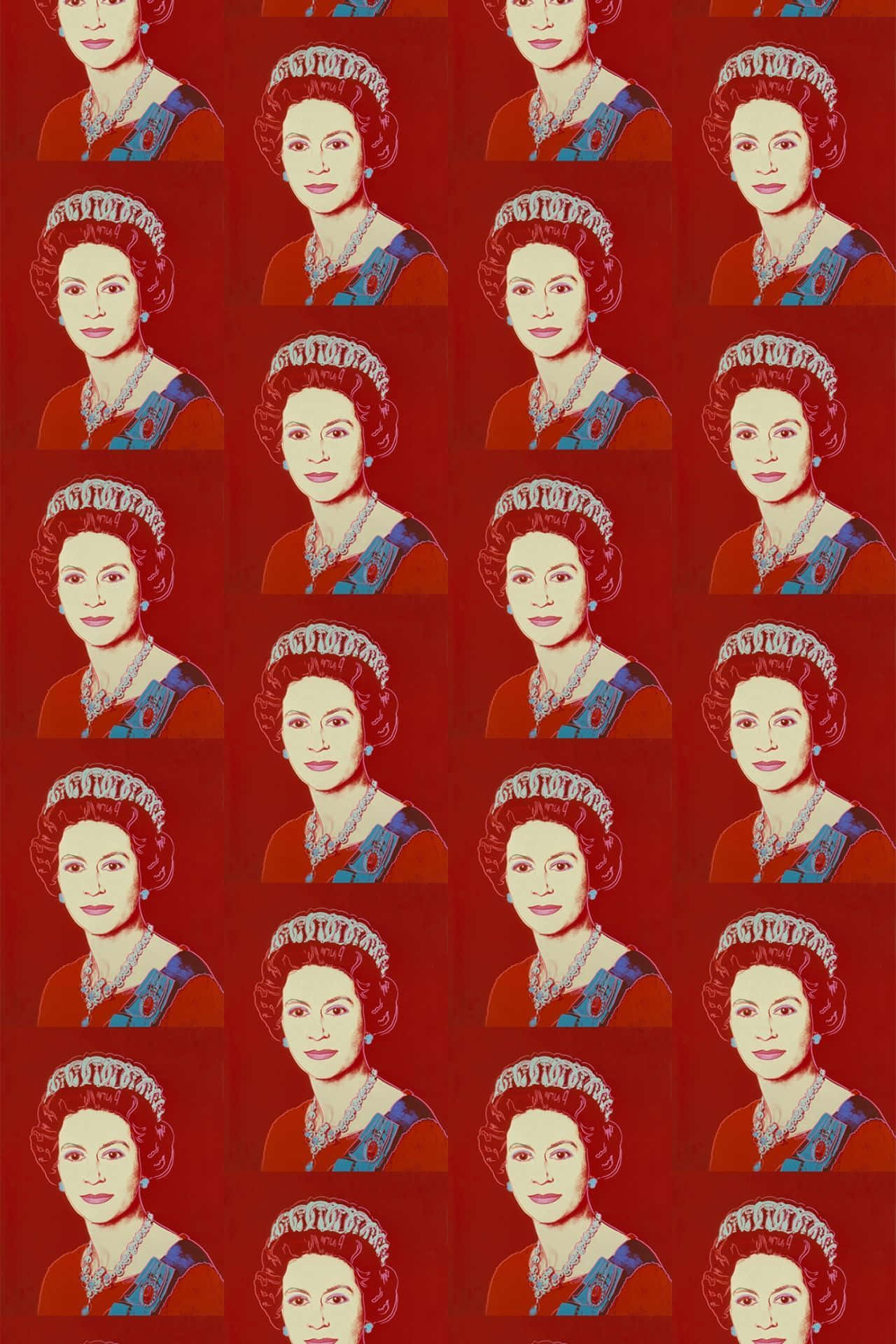 Her Royal Highness, Queen Elizabeth II in regal attire Picha ya Ukuta