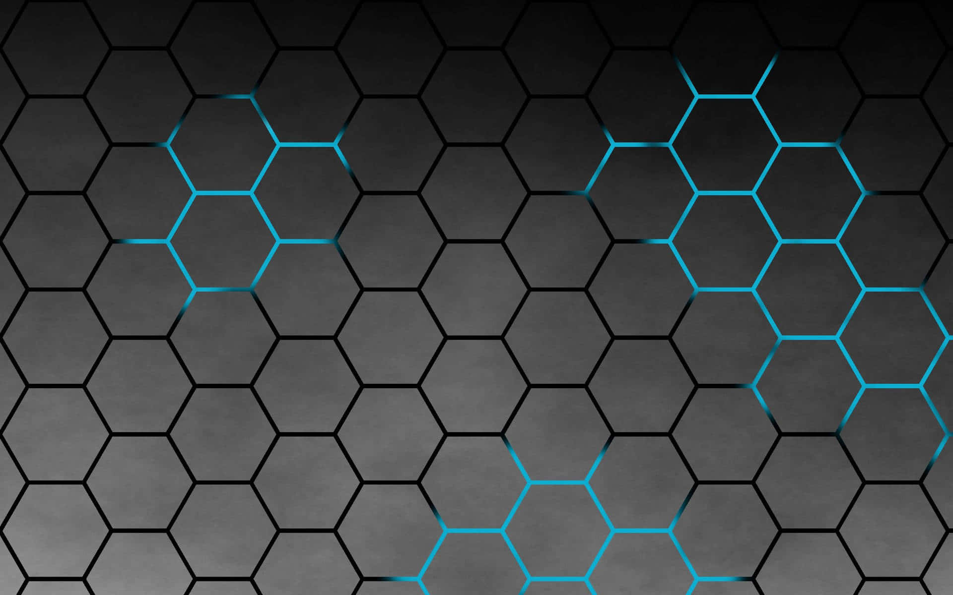 Hexagoni za Kijivu Baridi na Bluu ya Neon Picha ya Ukuta