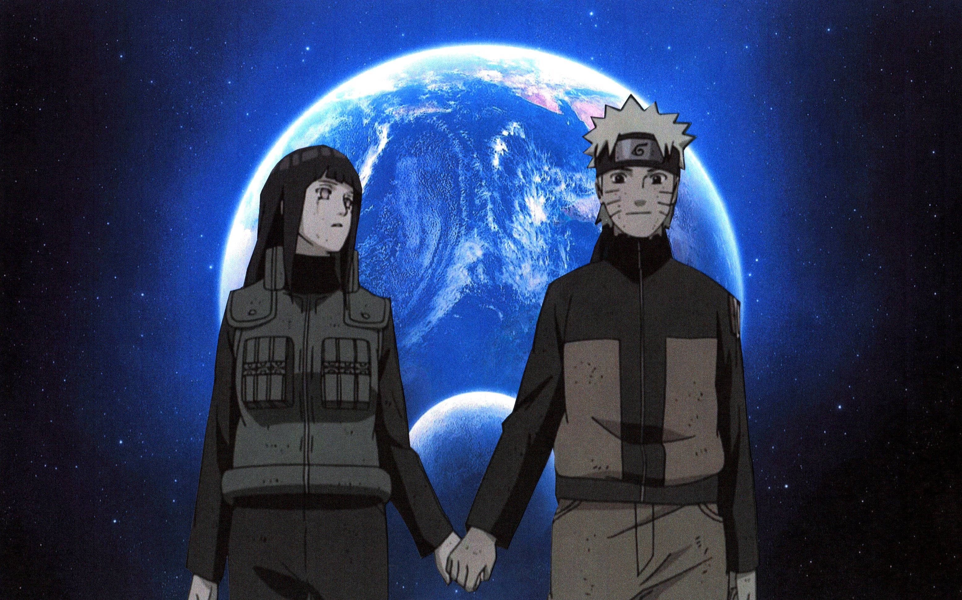 Hinata Akishika Mikono na Naruto iPad Picha ya Ukuta