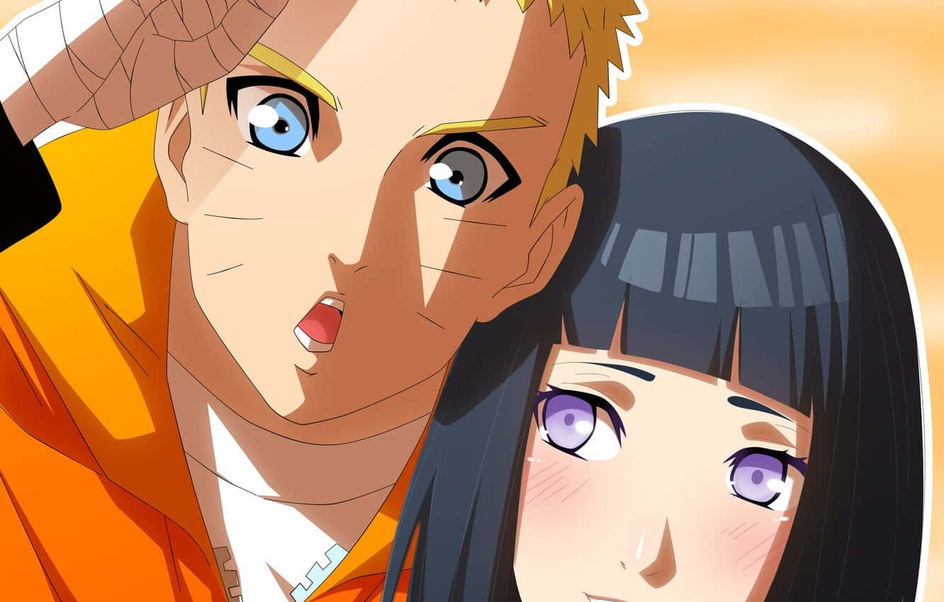Hinata Uzumaki Akimra Na Kuangalia Naruto Picha ya Ukuta
