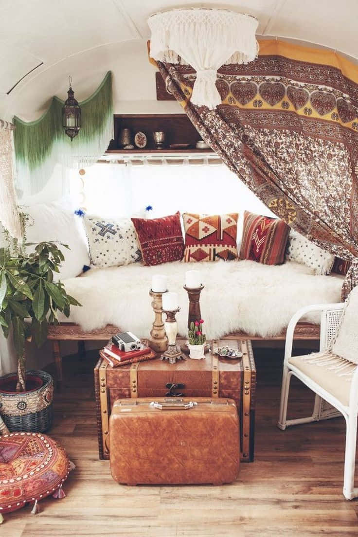Hisia ya uhuru wa maisha ya boho-aesthetic na picha hii ya kuvutia Picha ya Ukuta