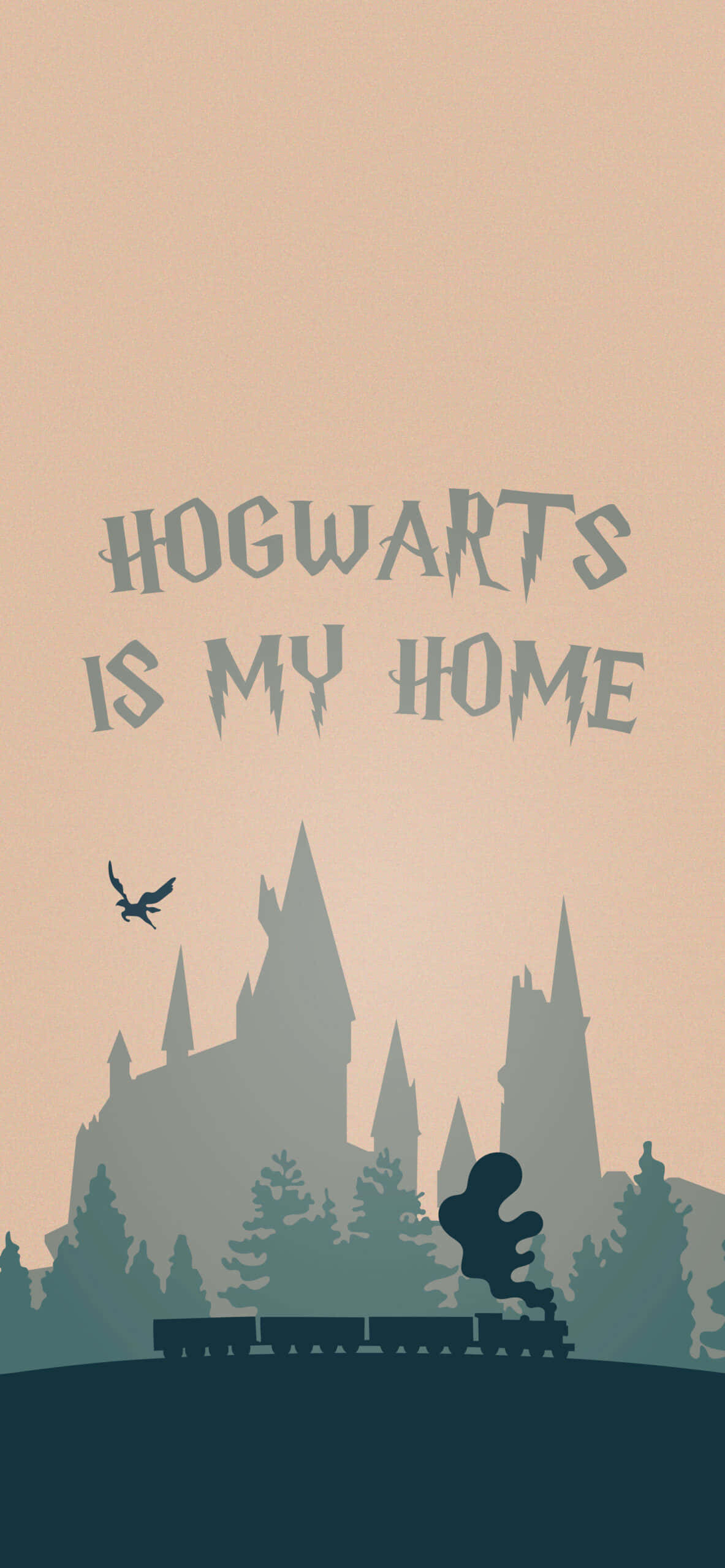 Hogwarts Ni Nyumba Yangu Neno la Nyuma ya Harry Potter Picha ya Ukuta