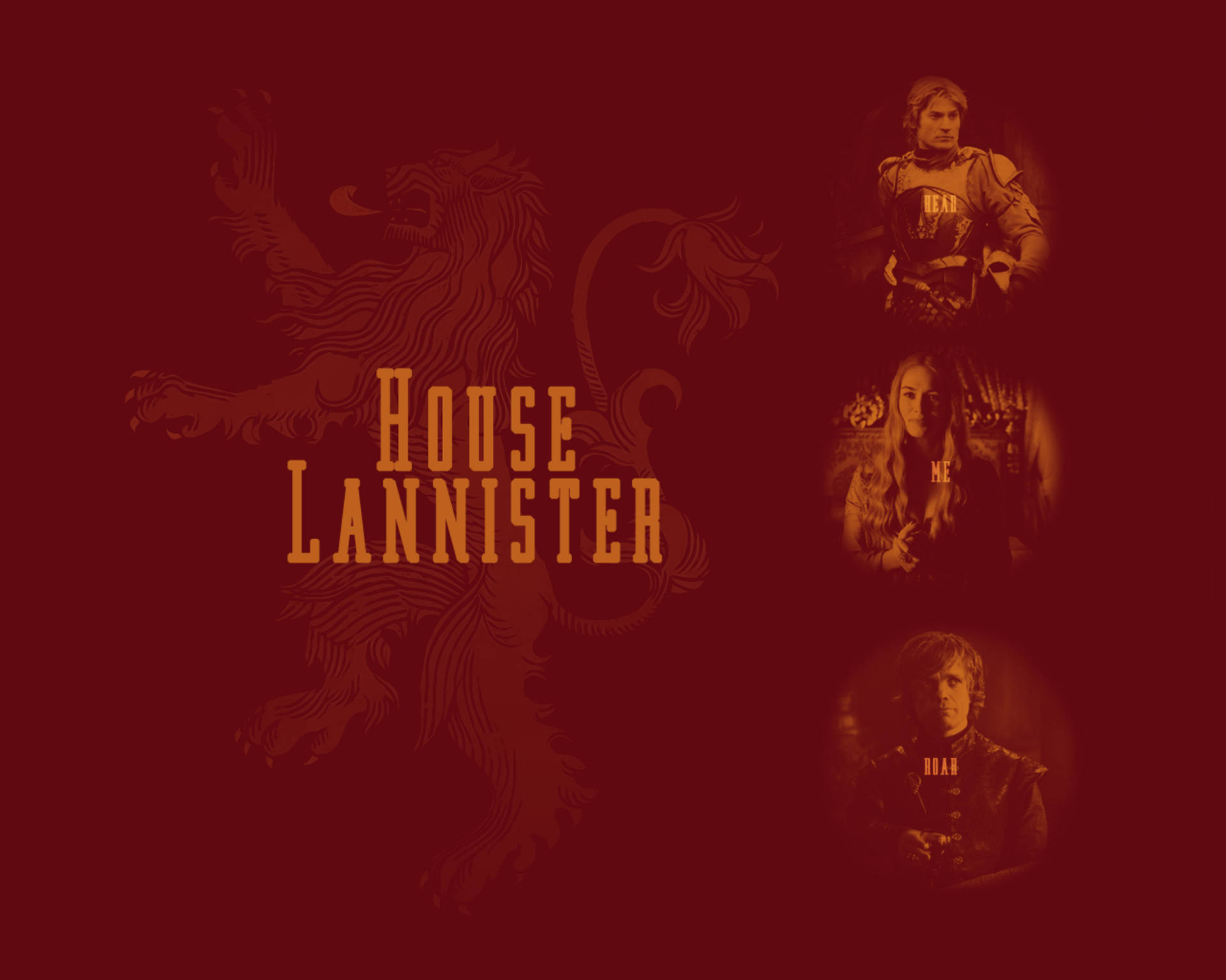 House Lannister Tyrion Cersei Jaime Picha ya Ukuta