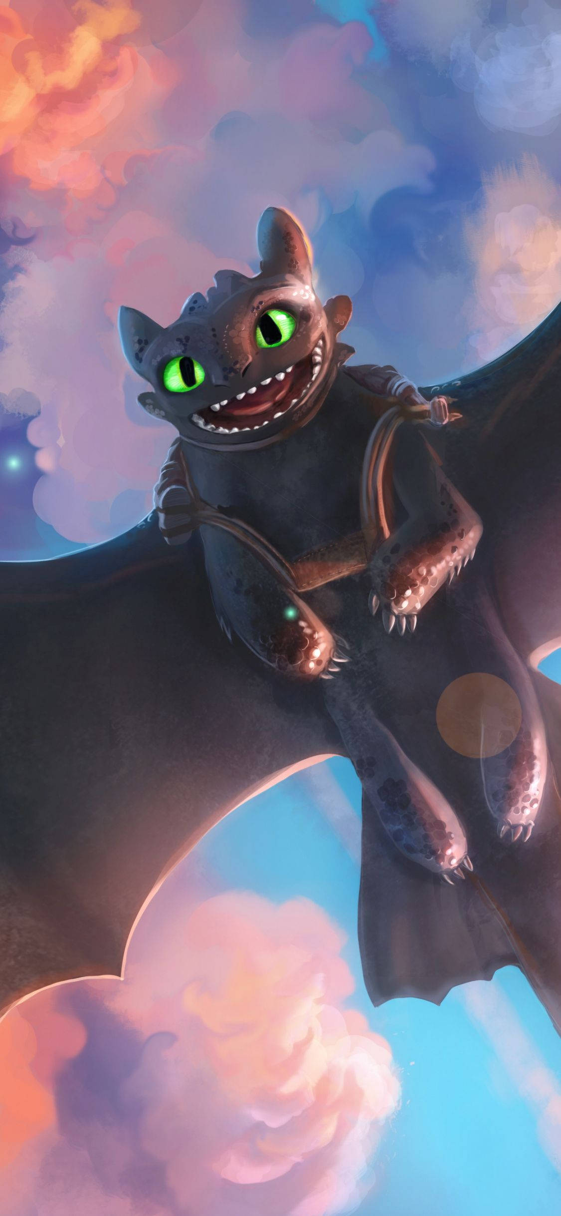 How To Train Your Dragon Smiling Toothless Picha ya Ukuta