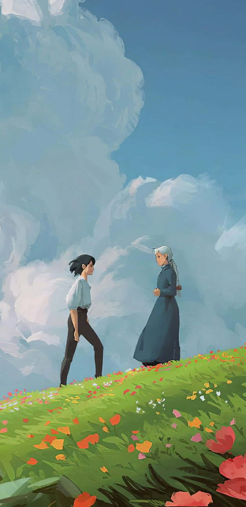 Howl Na Sophie Simu Studio Ghibli Picha ya Ukuta
