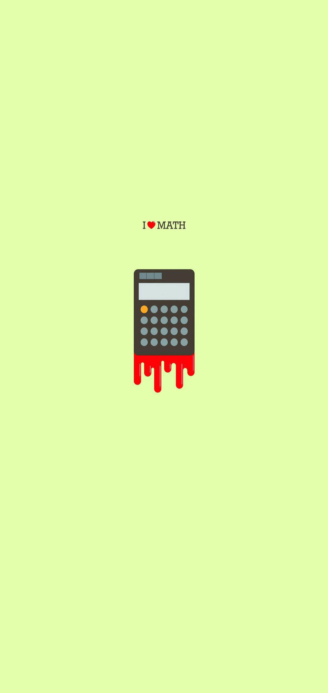 I Love Math Minimalist iPhone Picha ya Ukuta